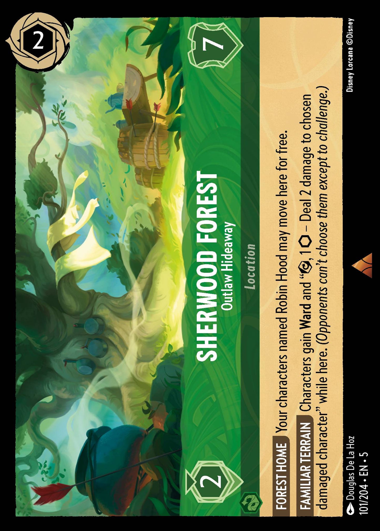 Sherwood Forest - Outlaw Hideaway - Rare Lorcana Card
