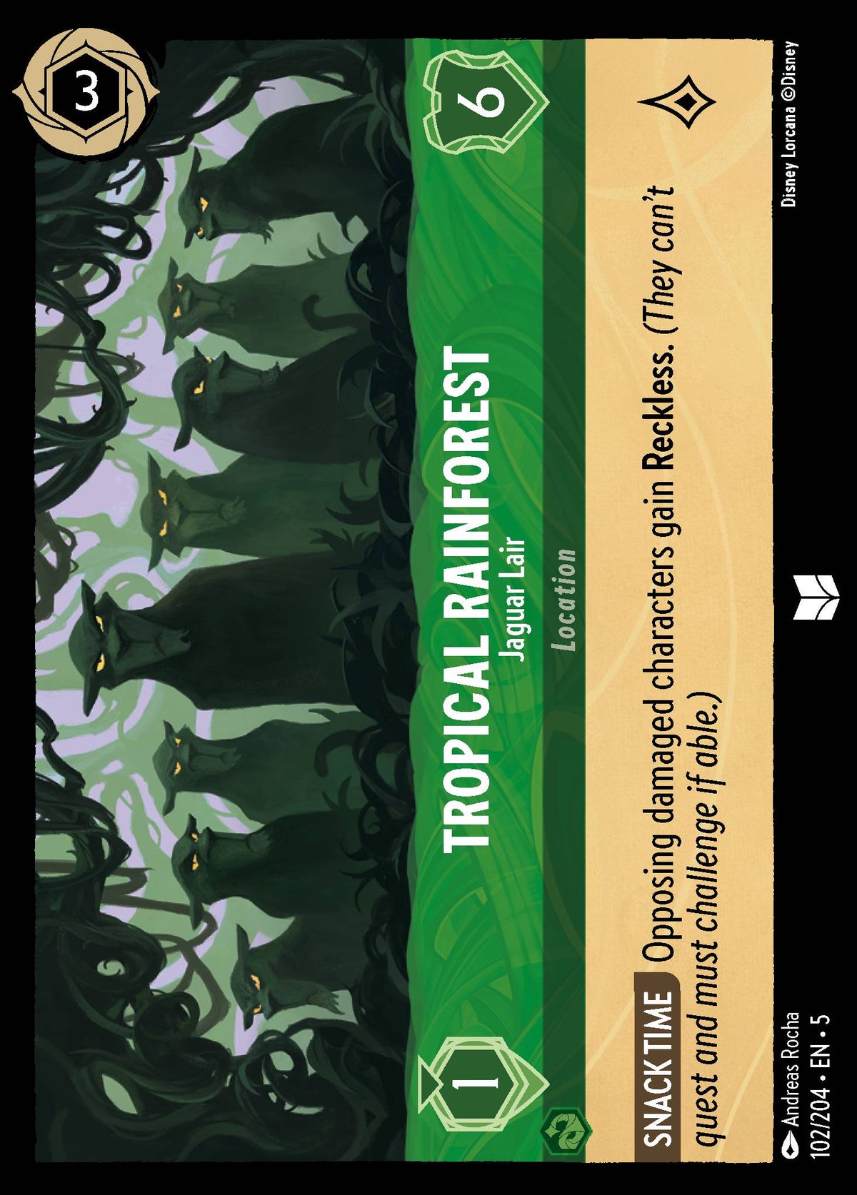Tropical Rainforest - Jaguar Lair - Uncommon Lorcana Card