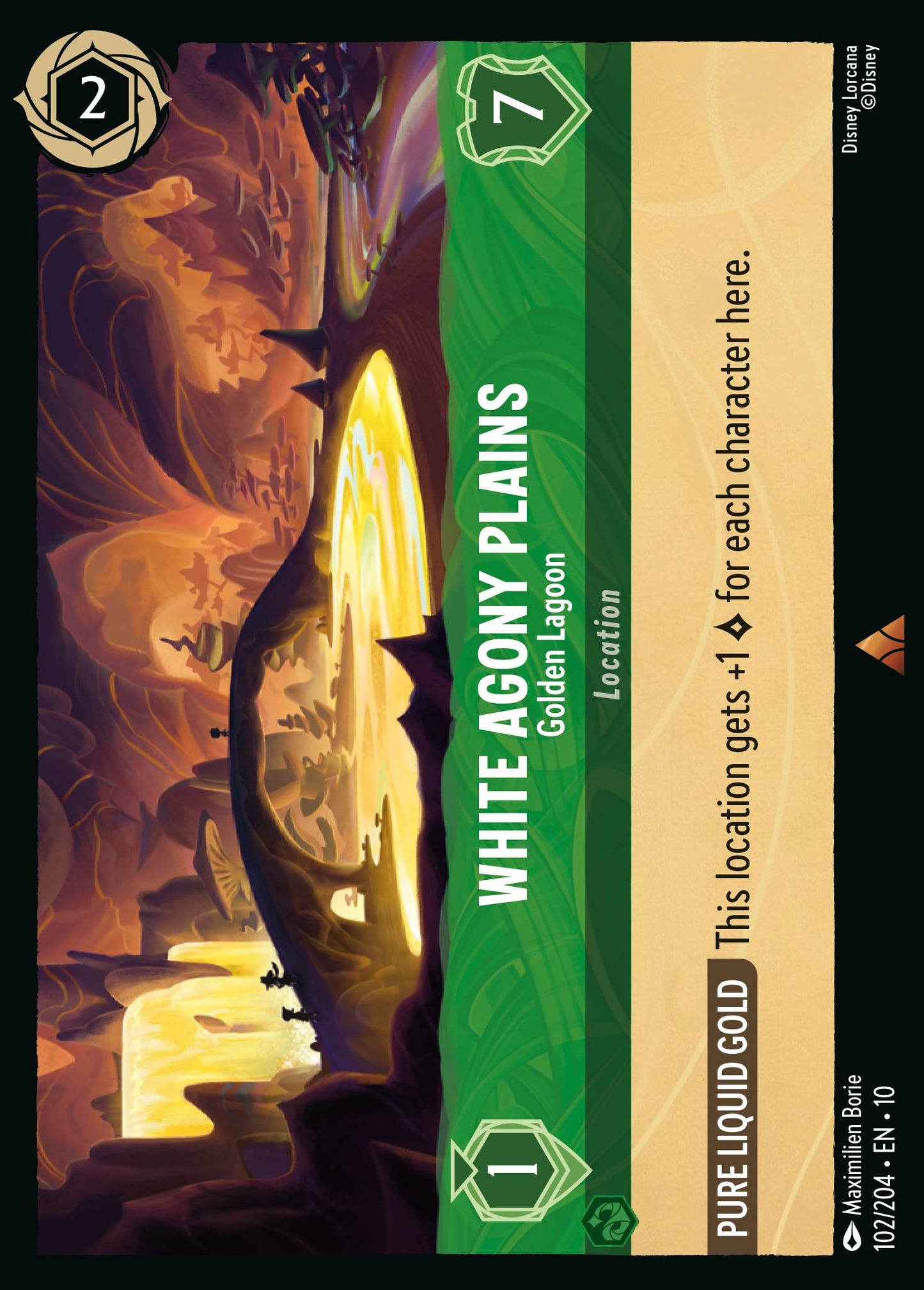 White Agony Plains - Golden Lagoon - Rare Lorcana Card