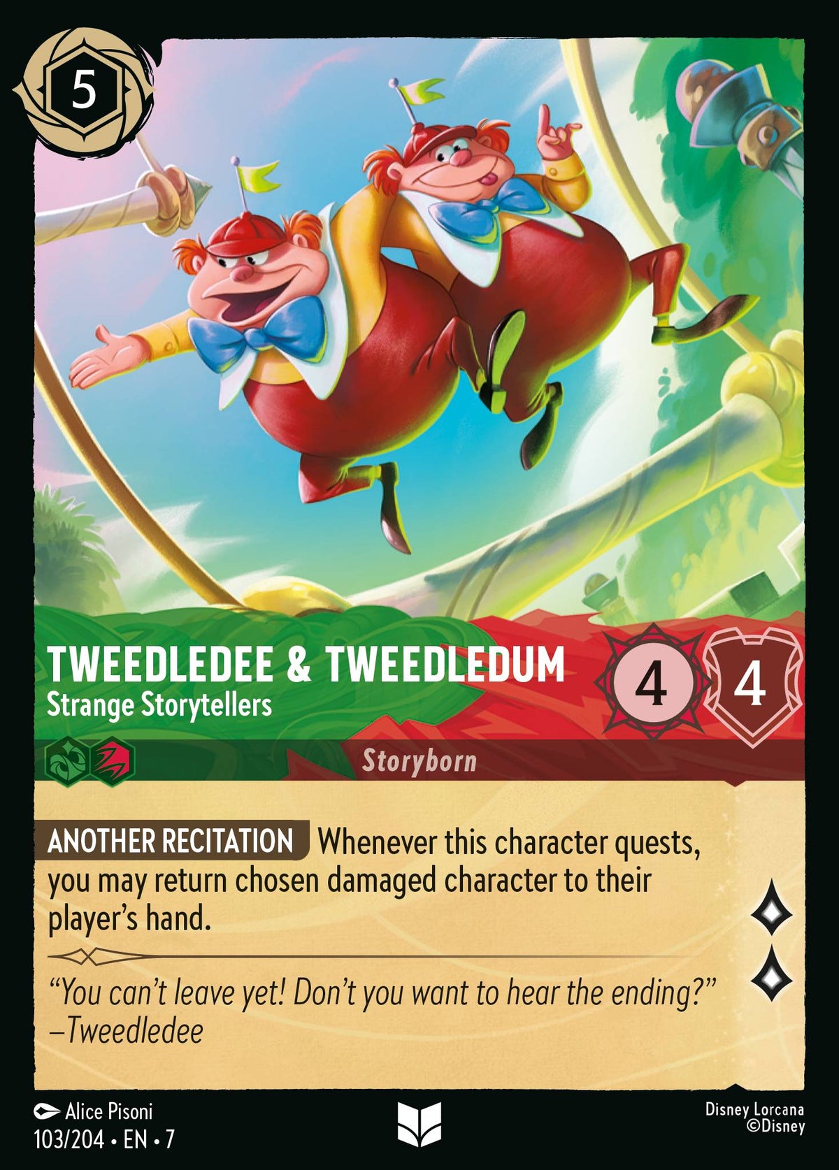Tweedledee & Tweedledum - Strange Storytellers - Disney Lorcana Card