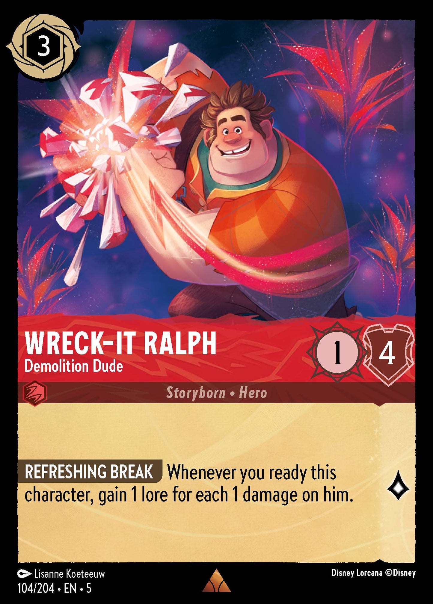 Wreck-It Ralph - Demolition Dude - Rare Lorcana Card