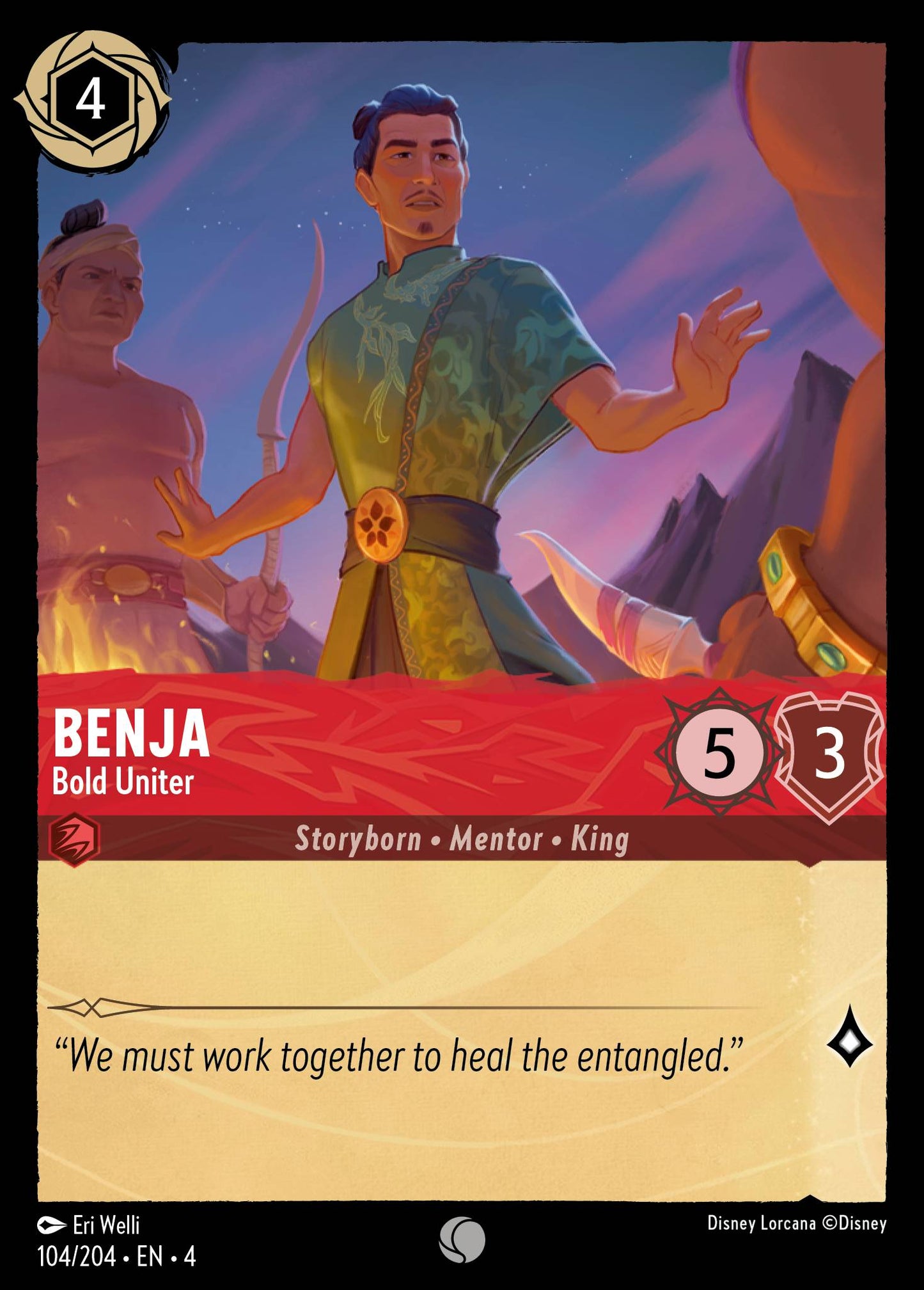 Benja - Bold Uniter - Common Lorcana Card
