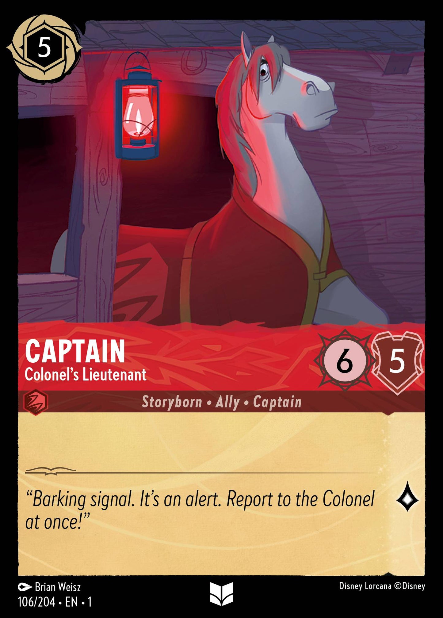 Captain - Colonel's Lieutenant - Uncommon Lorcana Card