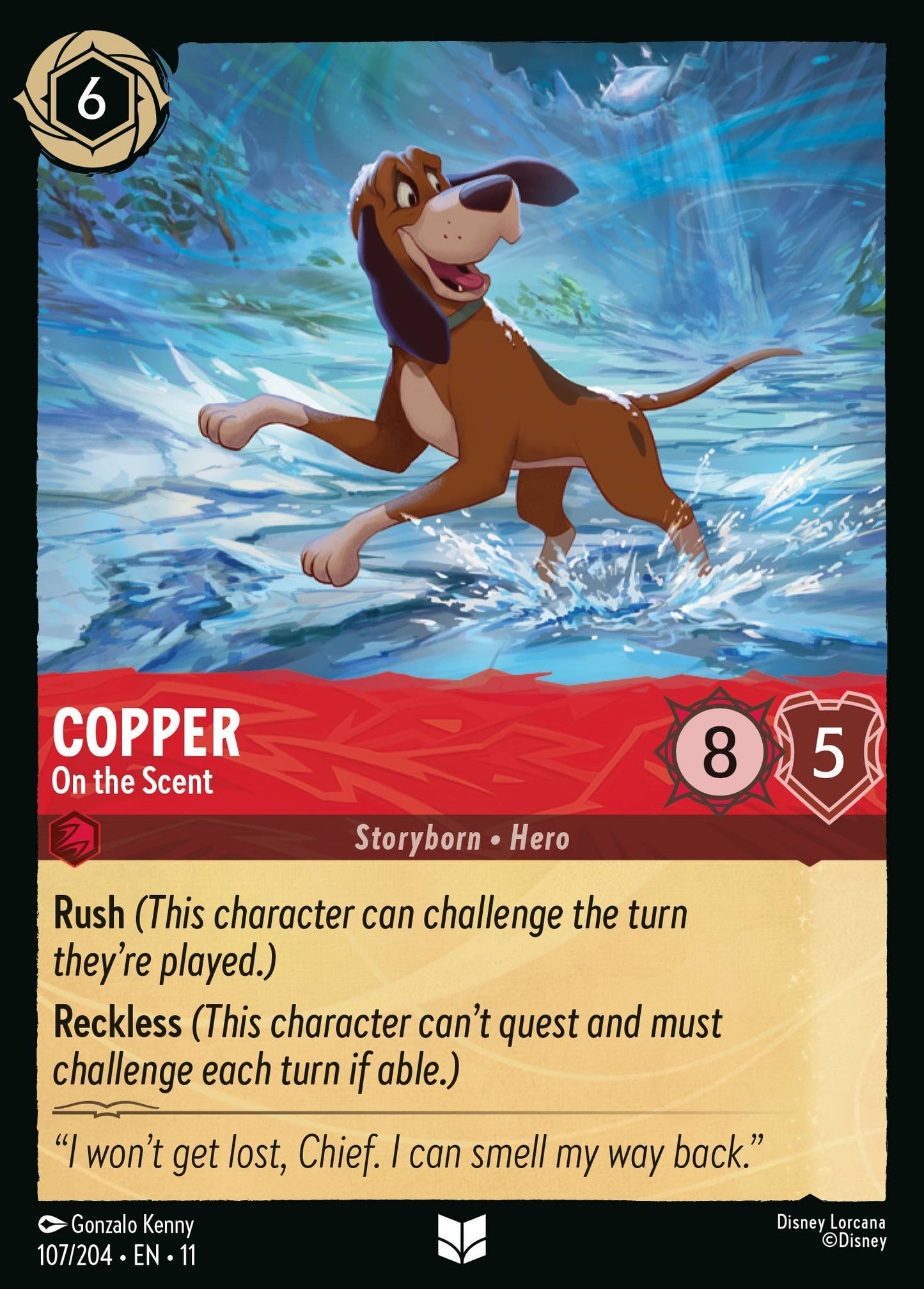 Copper - On the Scent - Uncommon Lorcana Card