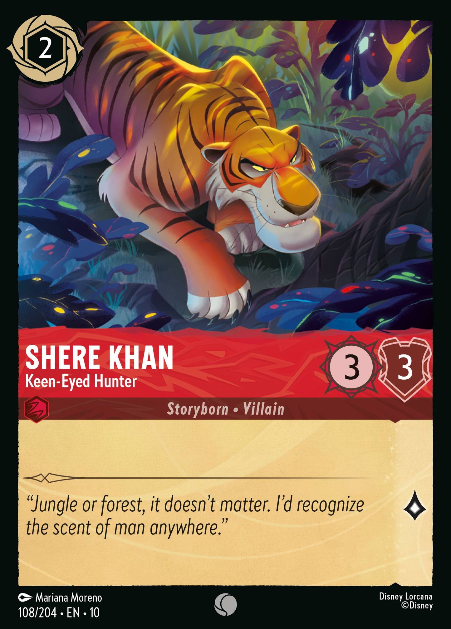 Shere Khan - Keen-Eyed Hunter - Common Lorcana Card