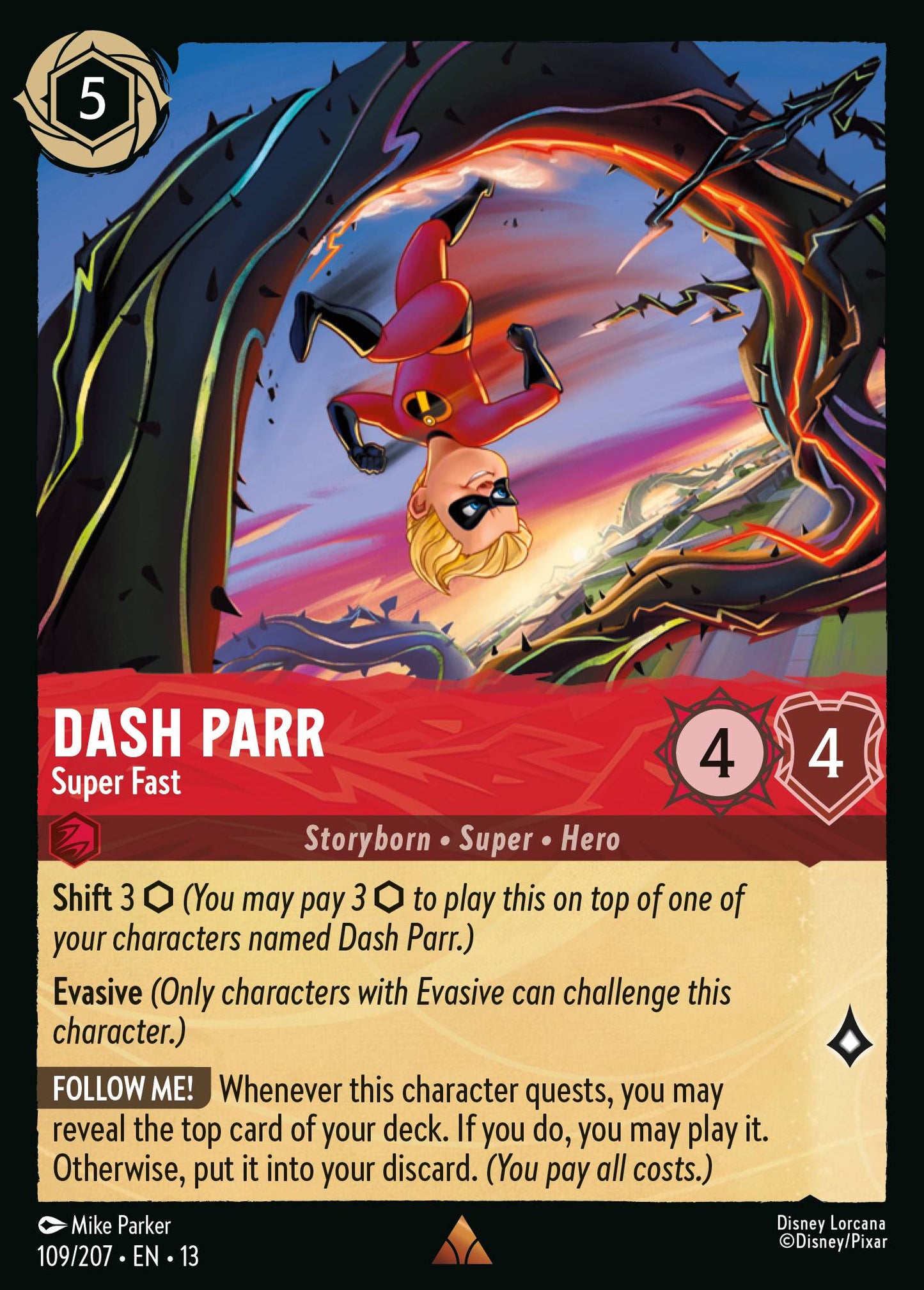 Dash Parr - Super Fast - Rare Lorcana Card