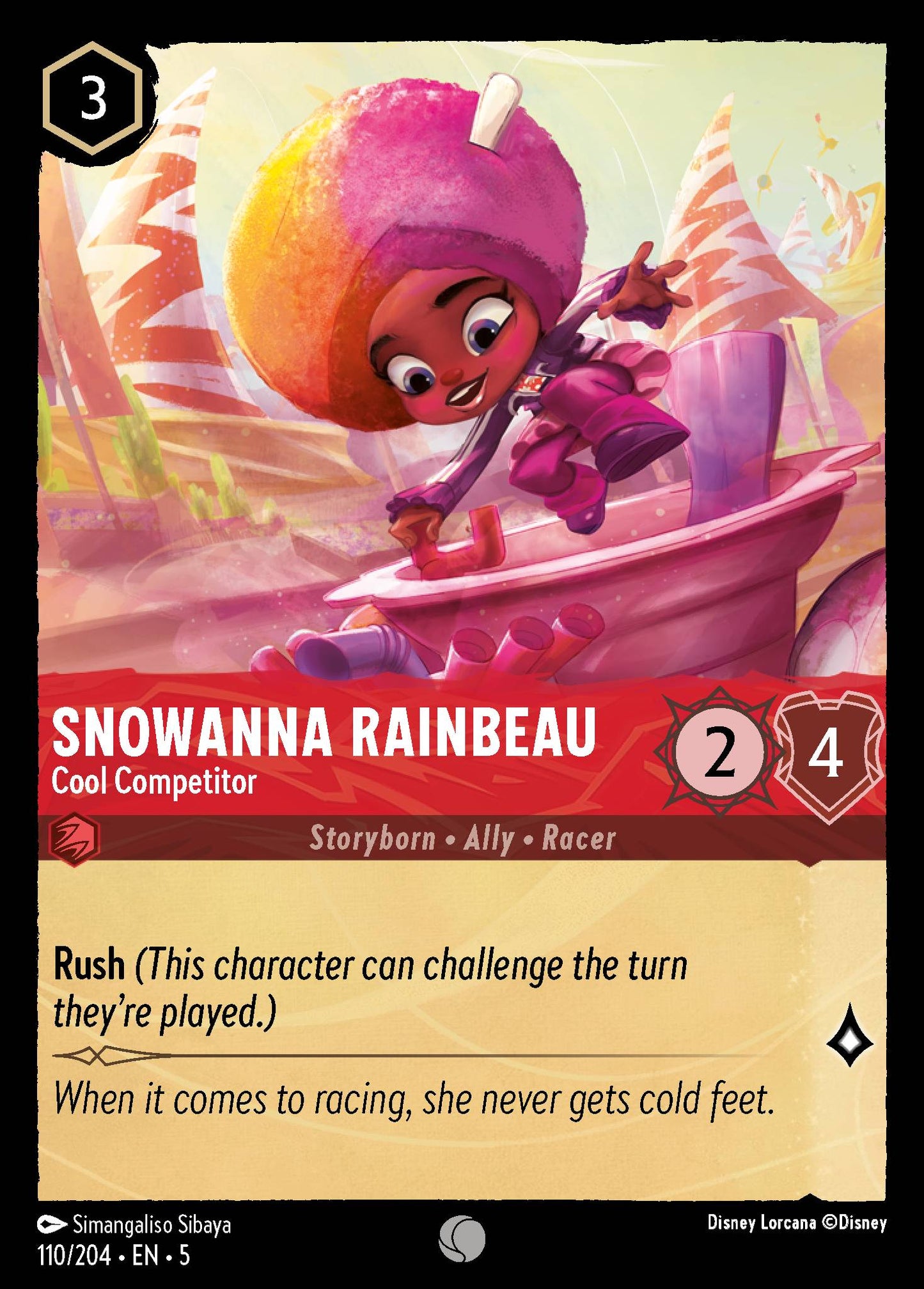 Snowanna Rainbeau - Cool Competitor - Common Lorcana Card