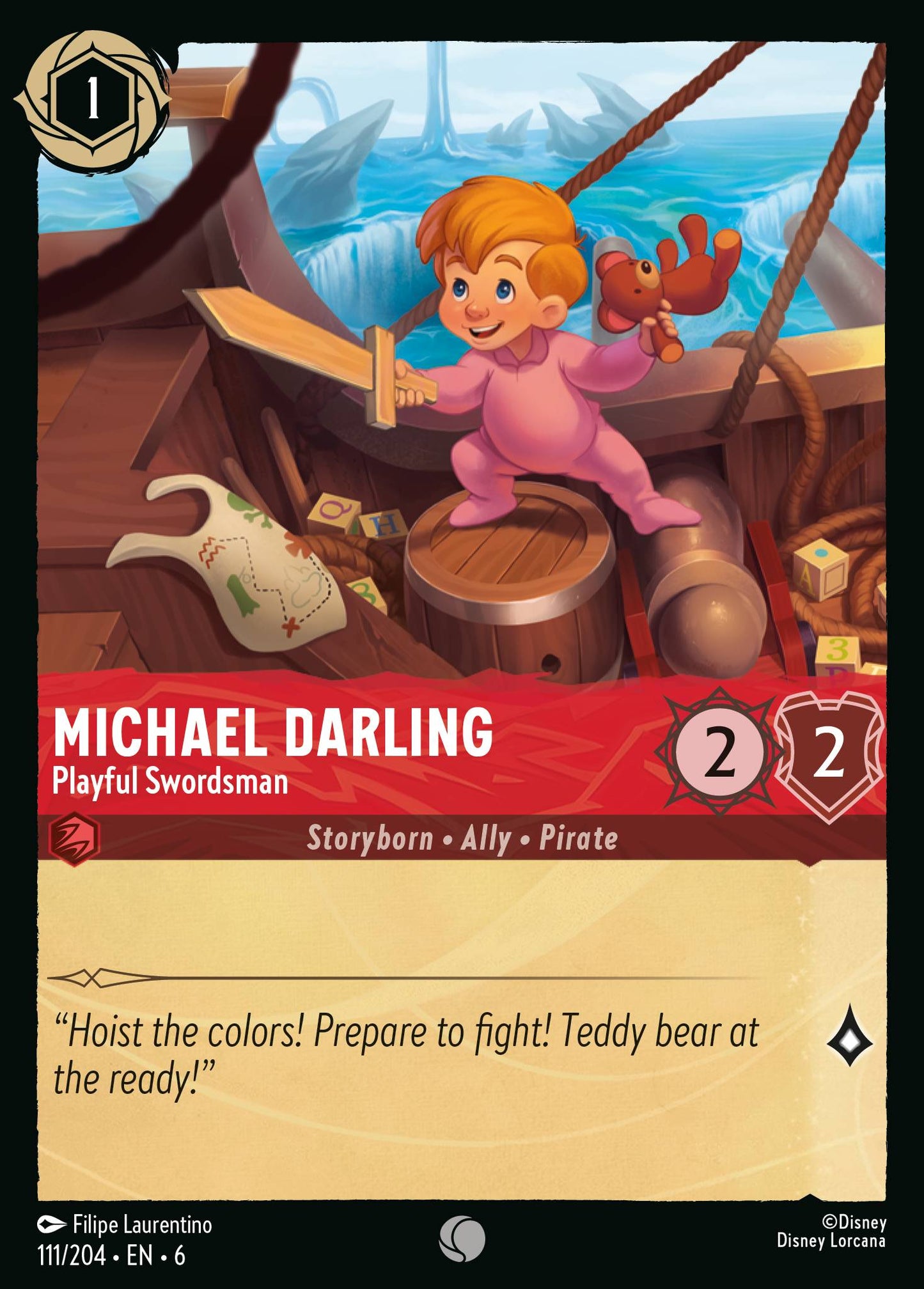 Michael Darling - Playful Swordsman - Common Lorcana Card