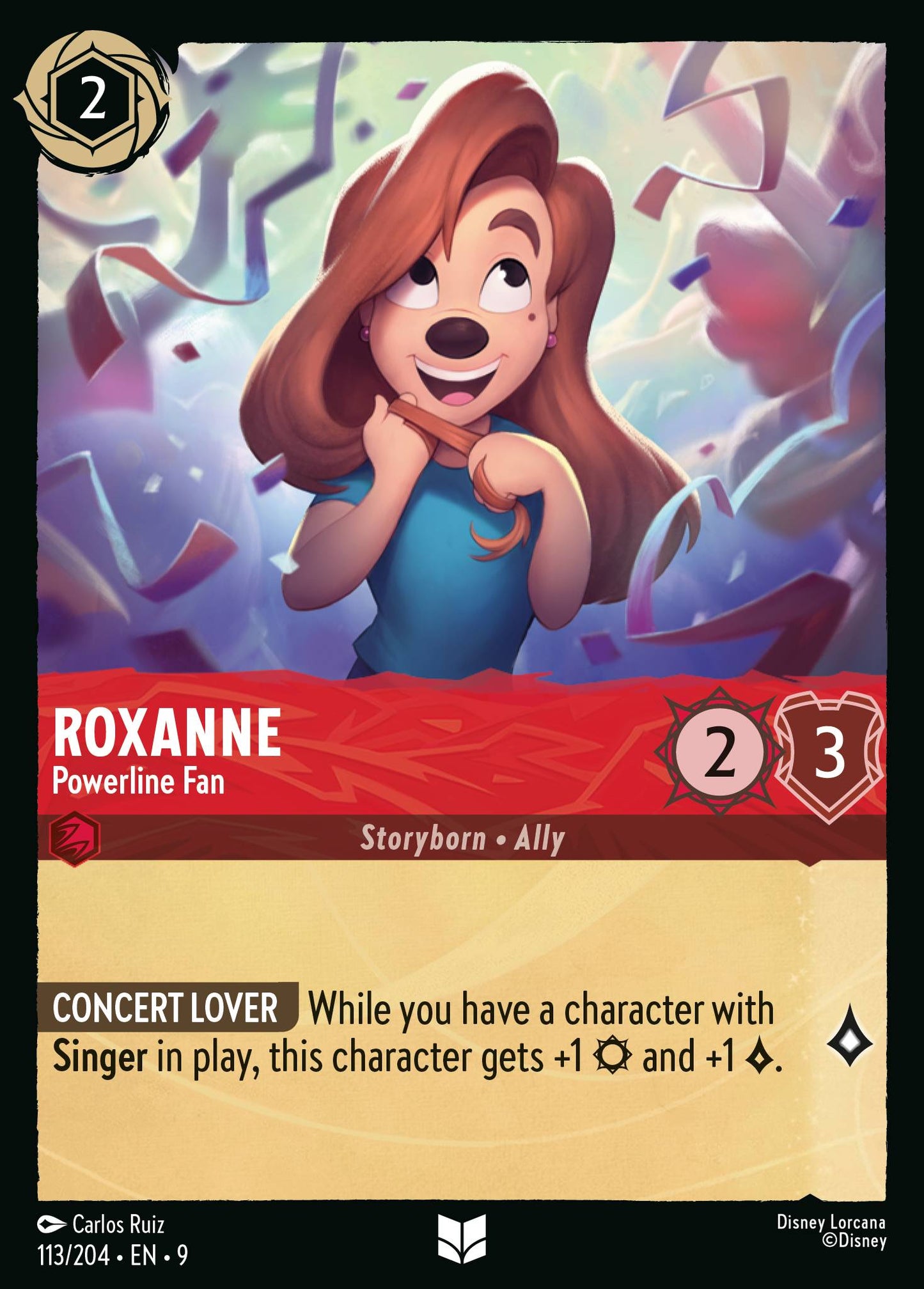 Roxanne - Powerline Fan - Uncommon Lorcana Card