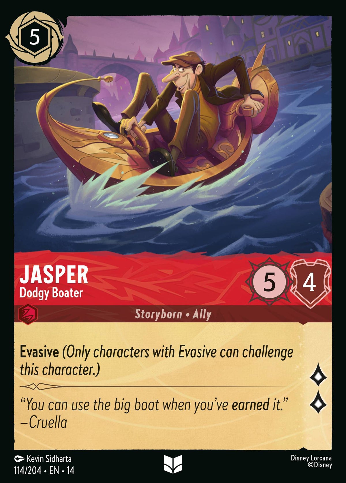 Jasper - Dodgy Boater - Uncommon Lorcana Card