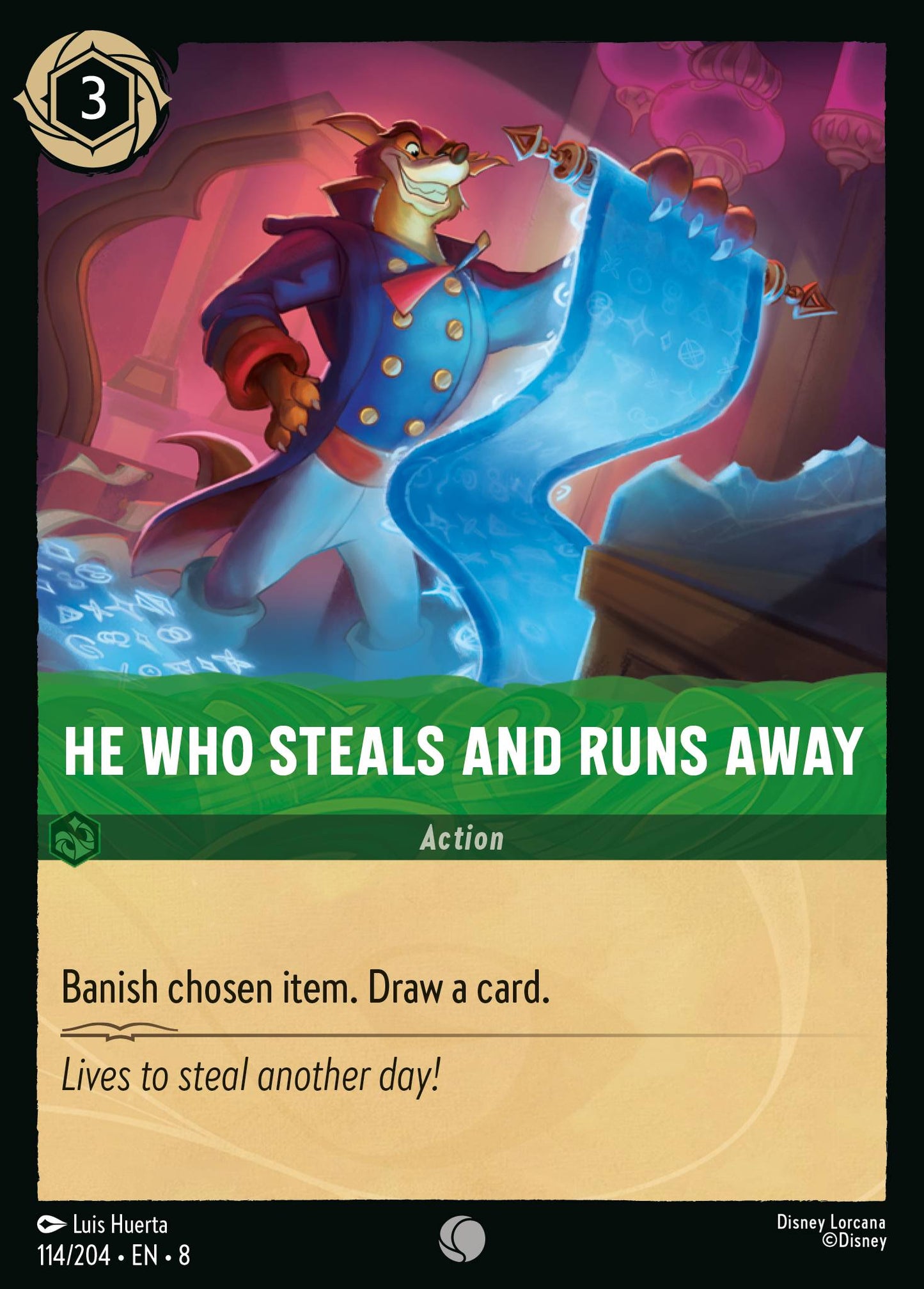 He Who Steals And Runs Away - Common Lorcana Card