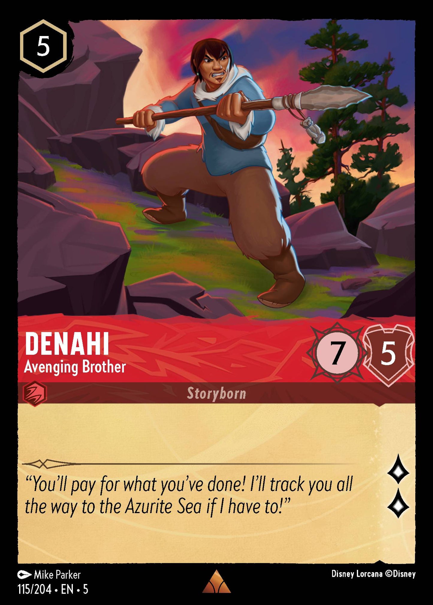 Denahi - Avenging Brother - Rare Lorcana Card