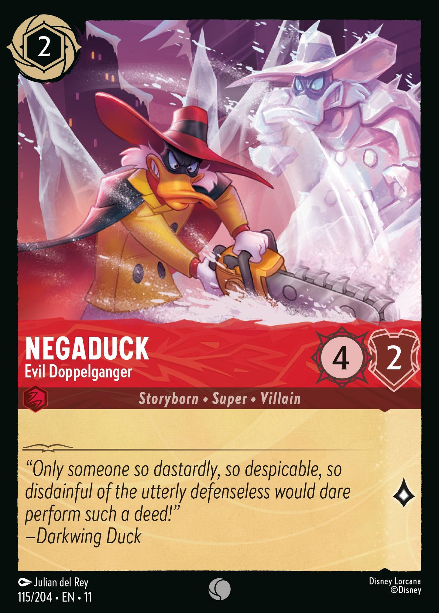 Negaduck - Evil Doppelganger - Common Lorcana Card