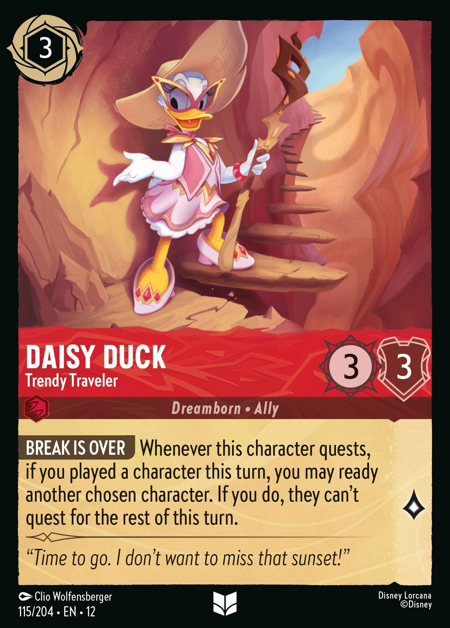Daisy Duck - Trendy Traveler - Uncommon Lorcana Card