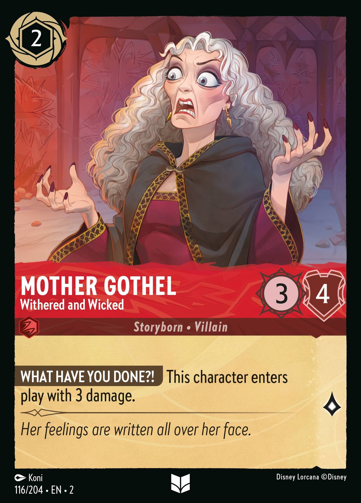 Mother Gothel - Withered and Wicked - Uncommon Lorcana Card