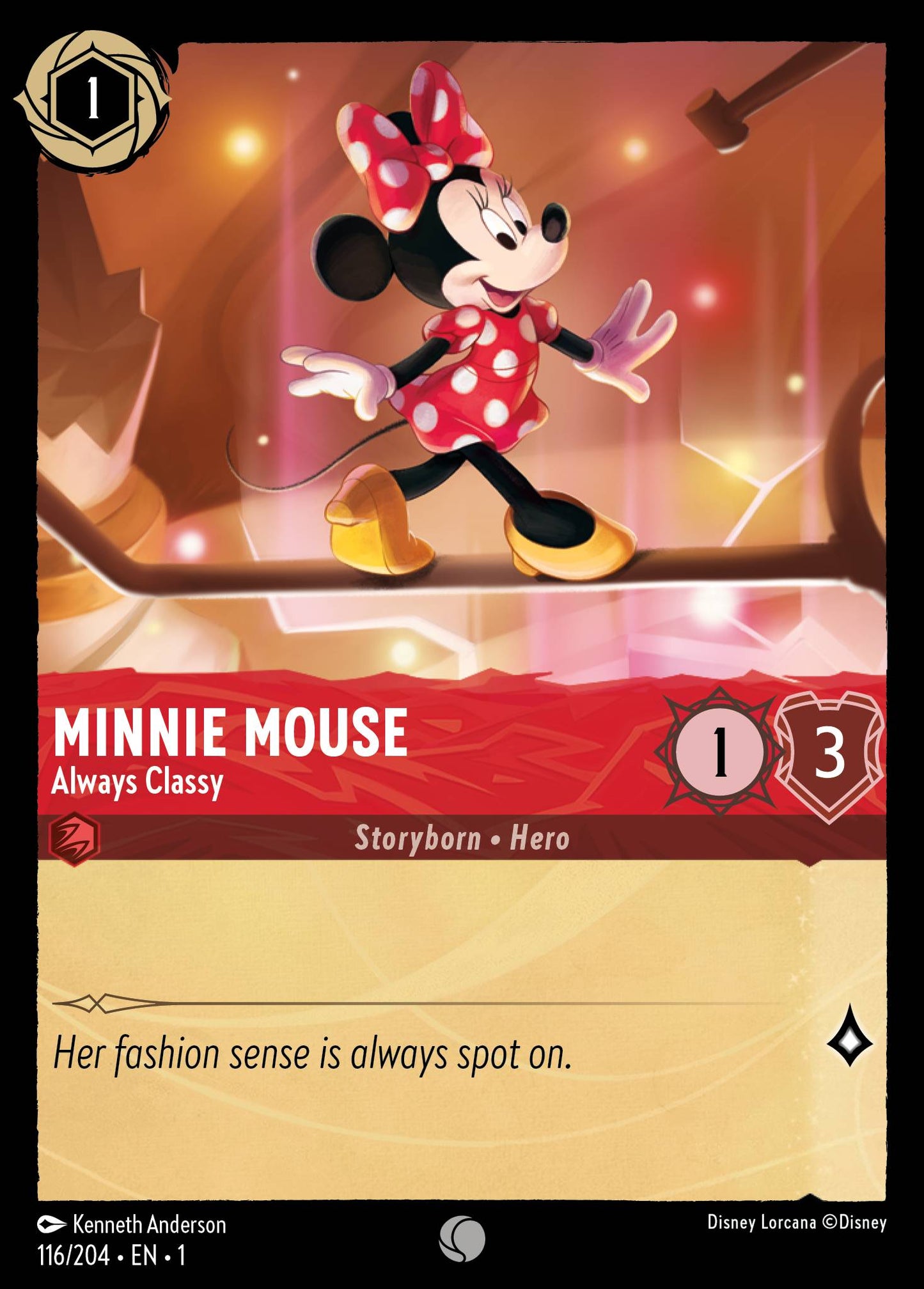 Minnie Mouse - Always Classy - Common Lorcana Card