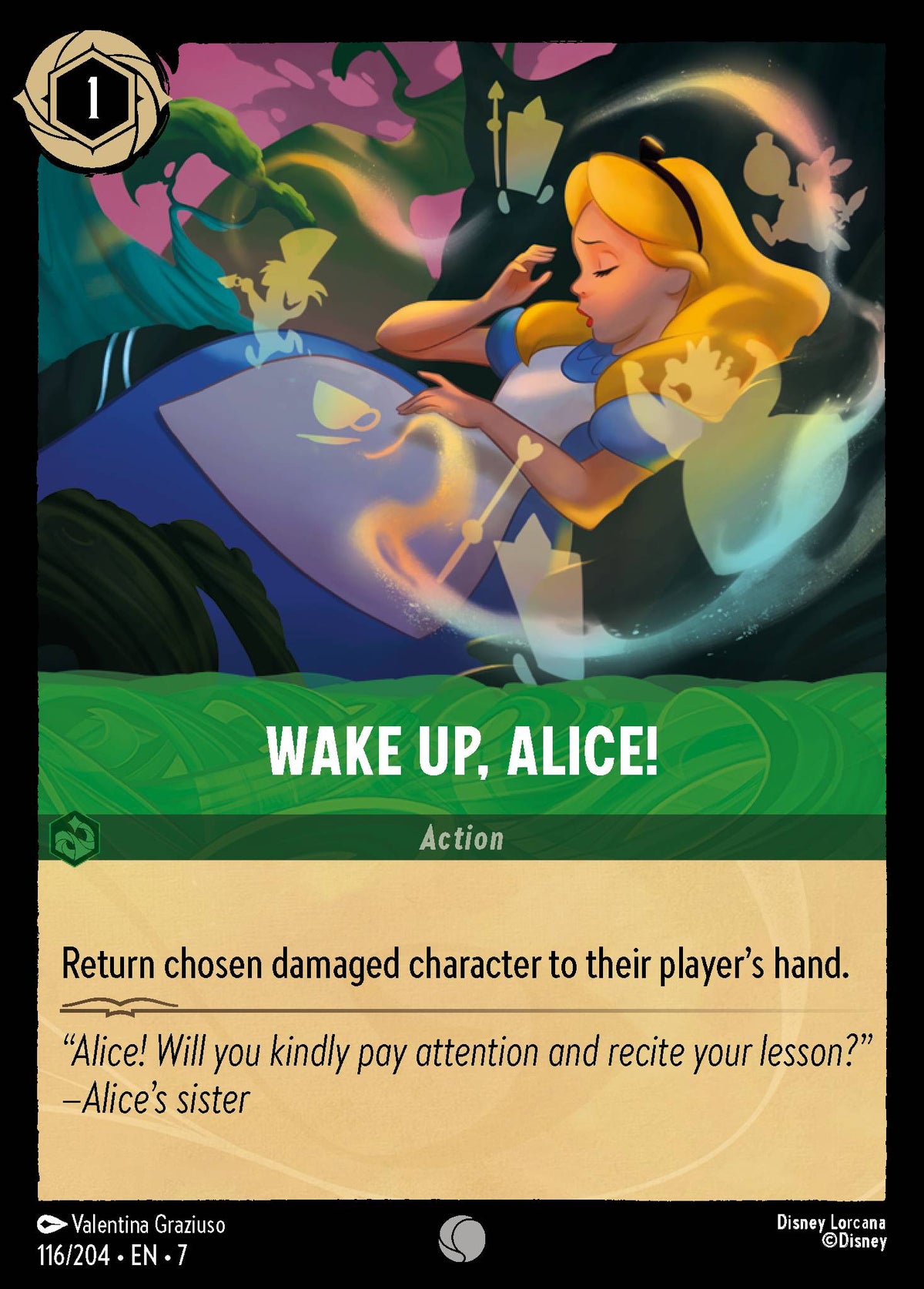 Wake Up, Alice! - Common Lorcana Card