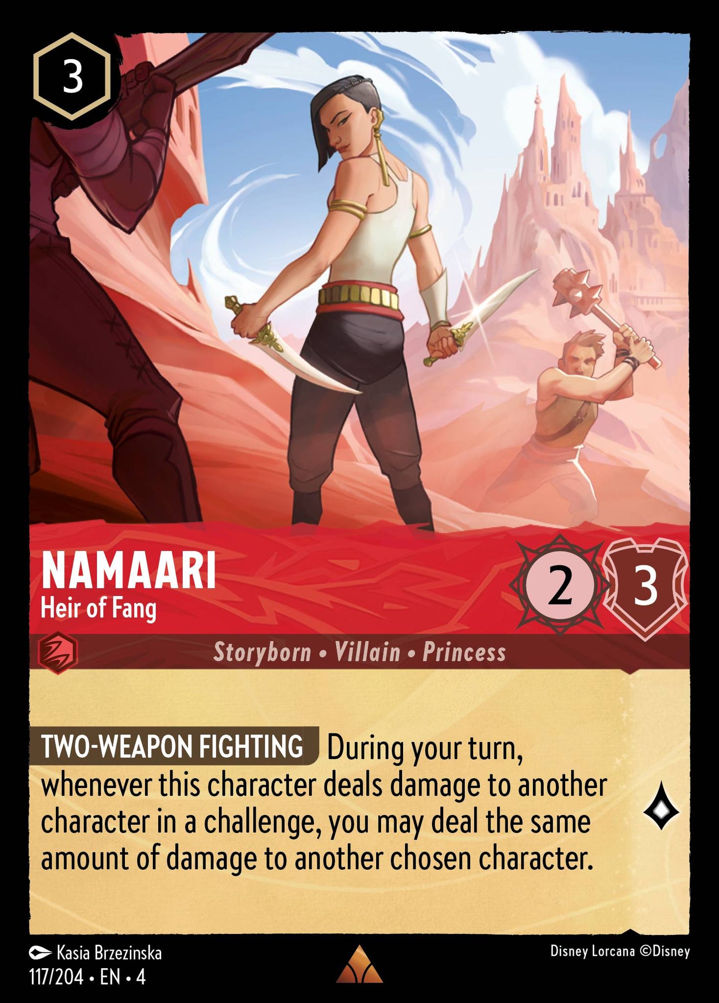 Namaari - Heir of Fang - Rare Lorcana Card