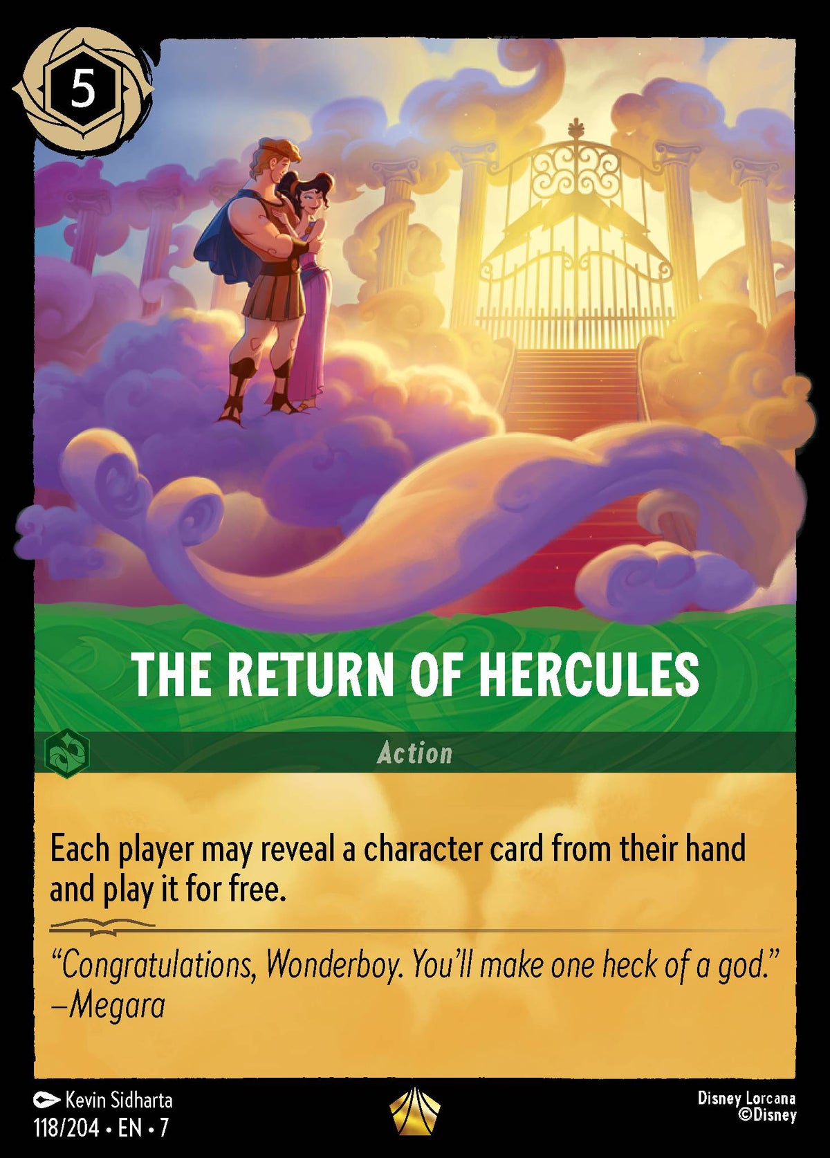 The Return of Hercules - Legendary Lorcana Card