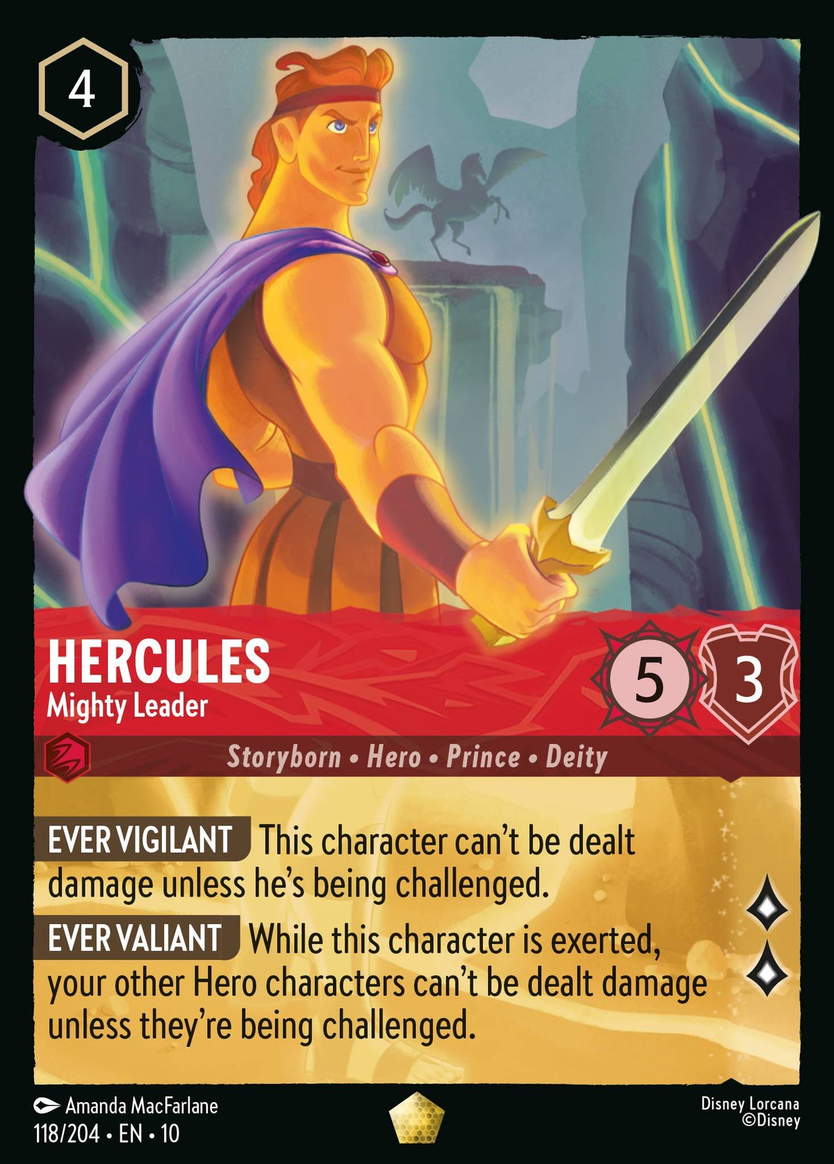 Hercules - Mighty Leader - Legendary Lorcana Card