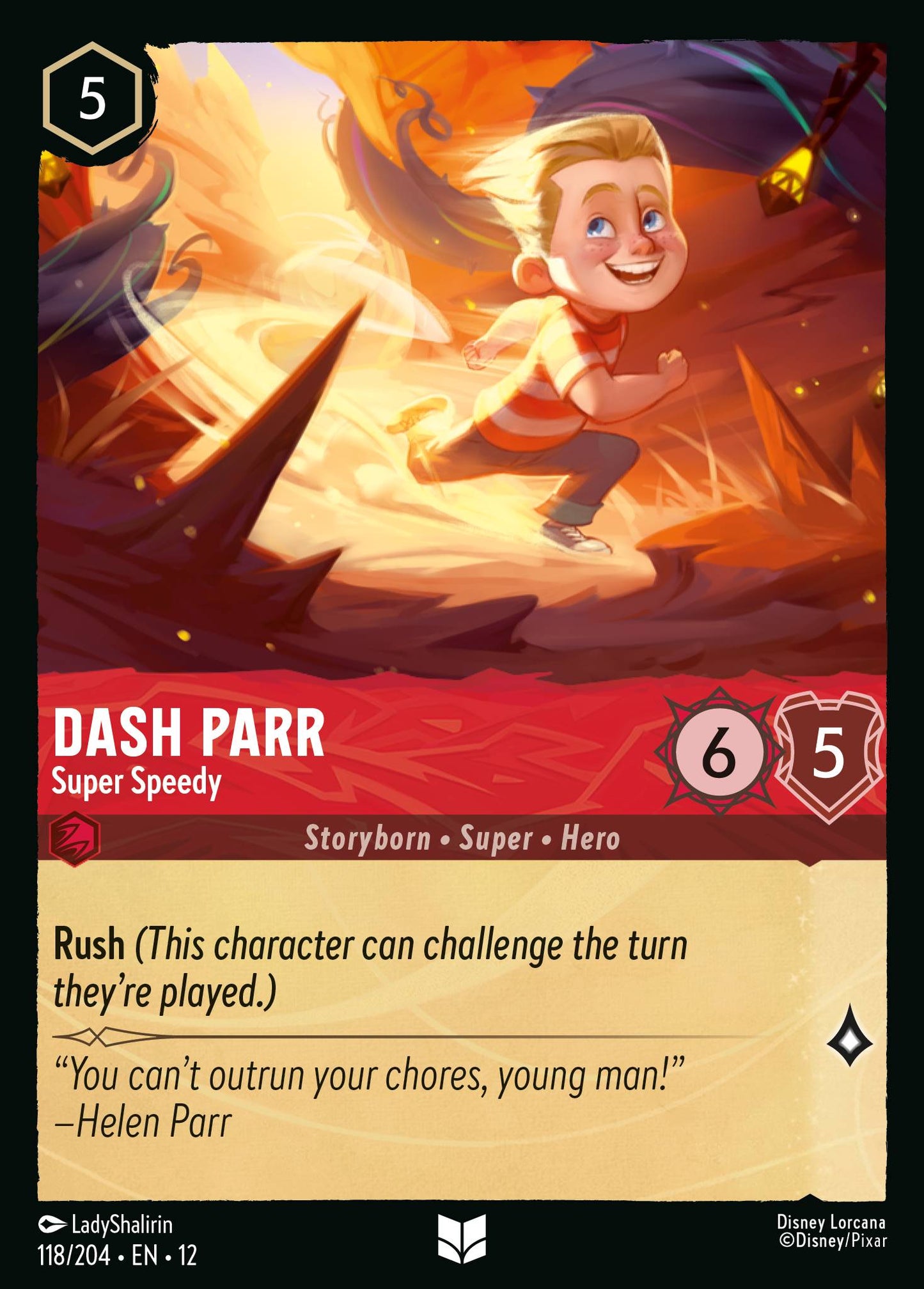 Dash Parr - Super Speedy - Uncommon Lorcana Card