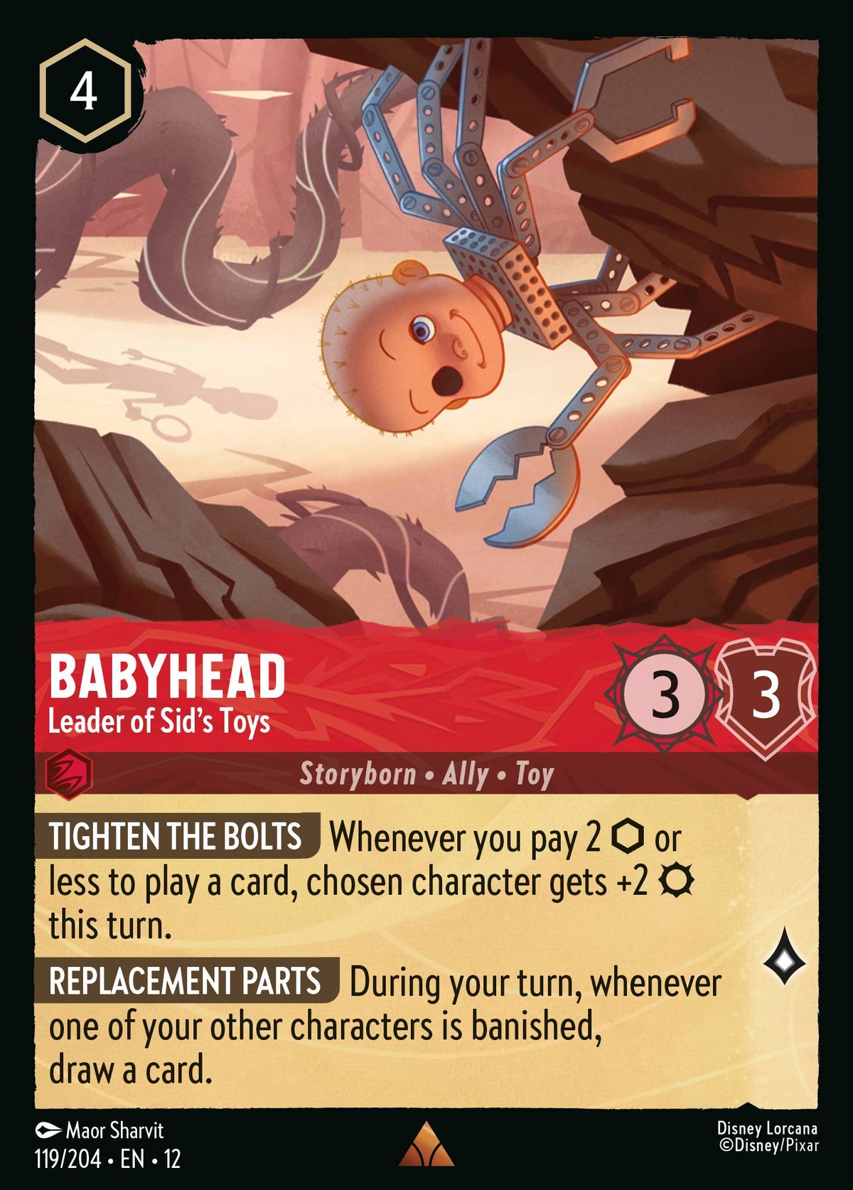 Babyhead - Leader of Sid's Toys - Rare Lorcana Card