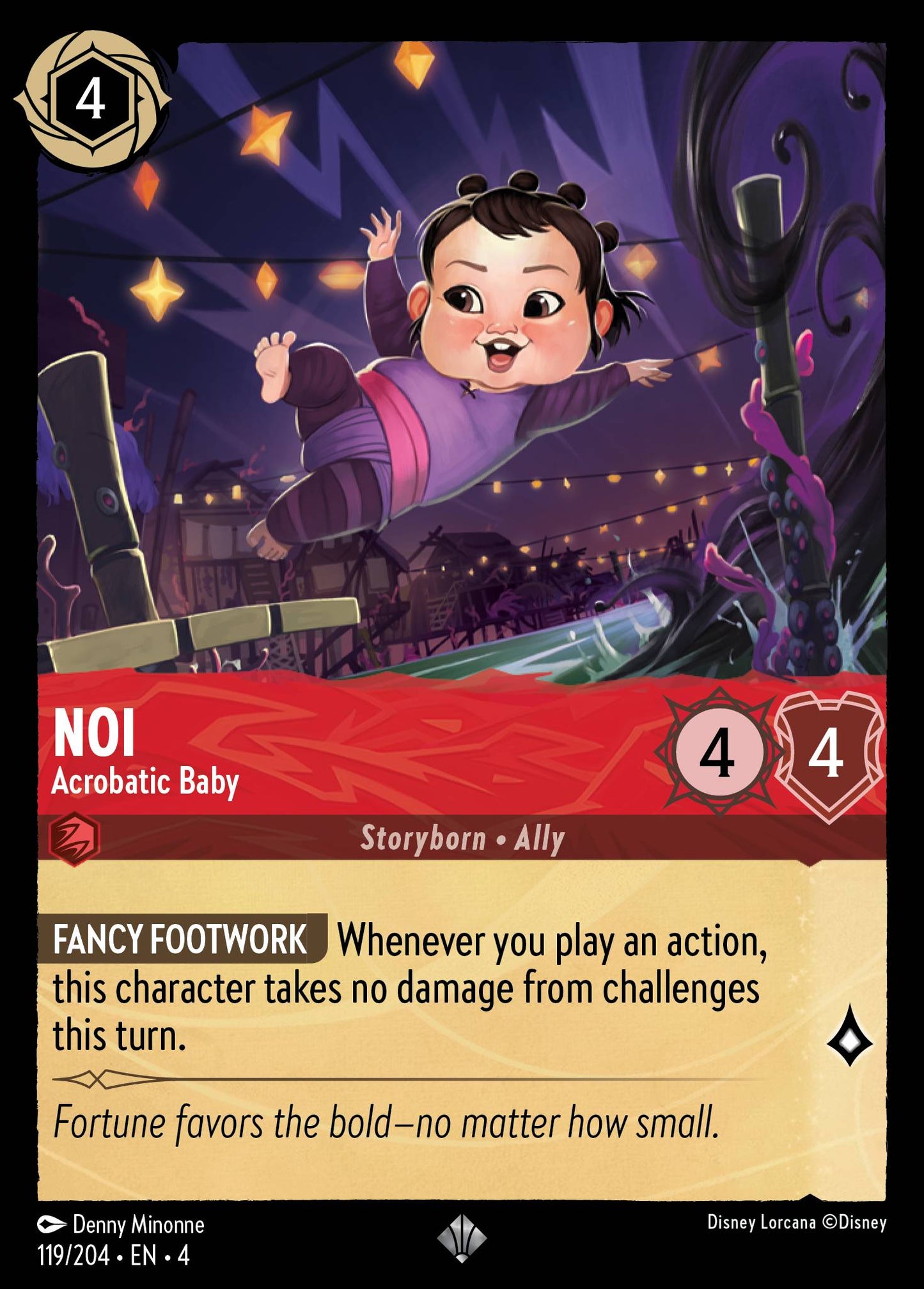 Noi - Acrobatic Baby - Super Rare Lorcana Card