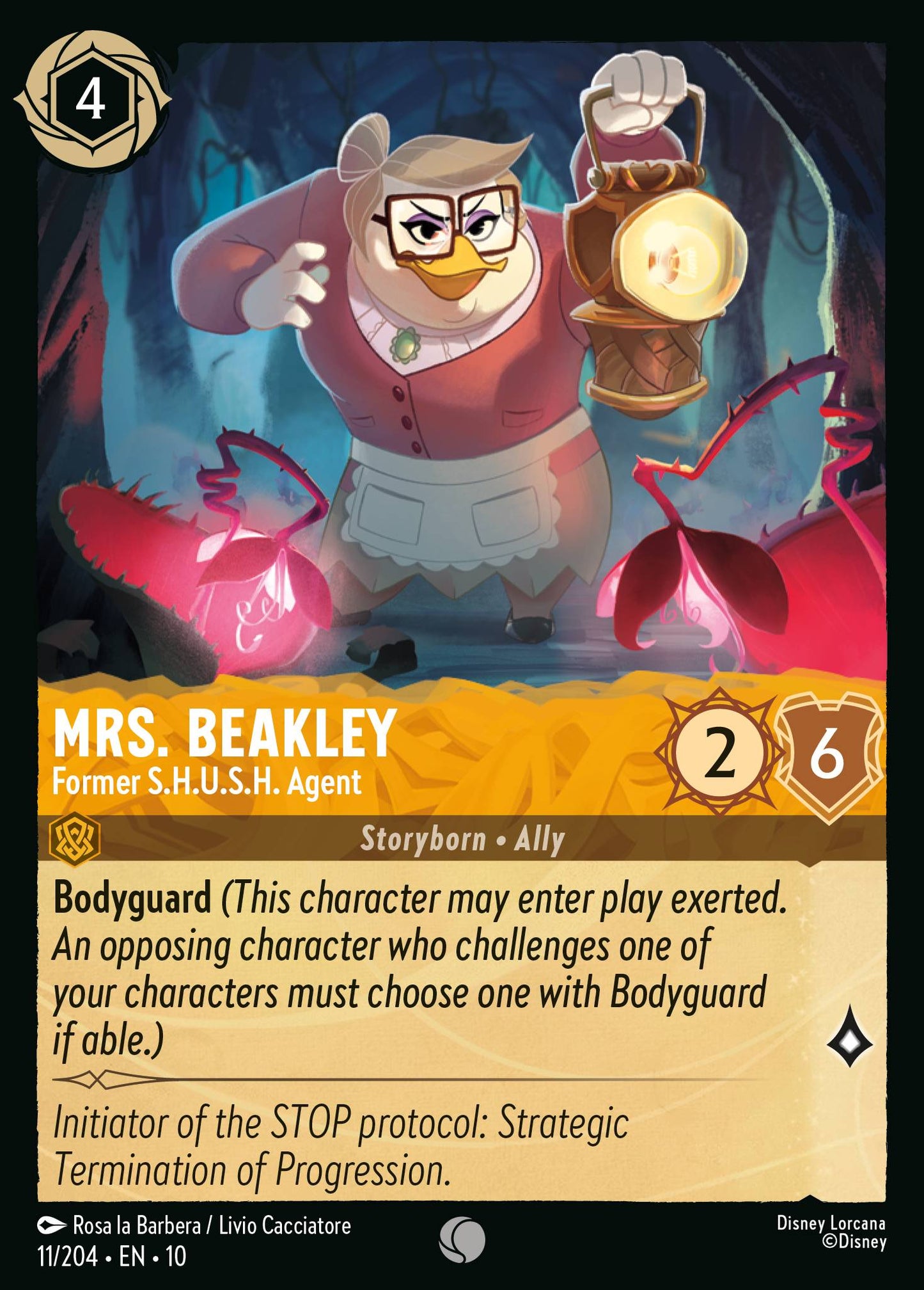 Mrs. Beakley - Former S.H.U.S.H. Agent - Common Lorcana Card