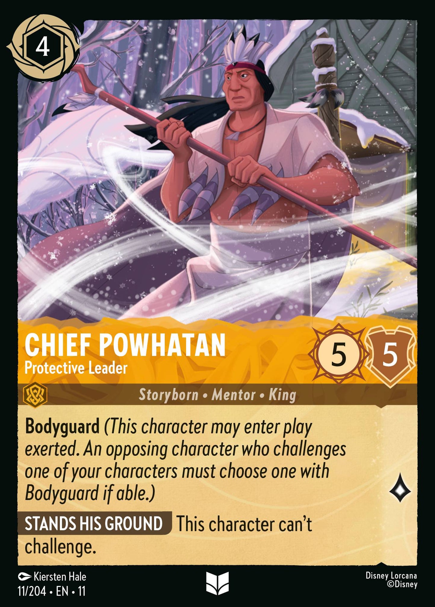 Chief Powhatan - Protective Leader - Uncommon Lorcana Card