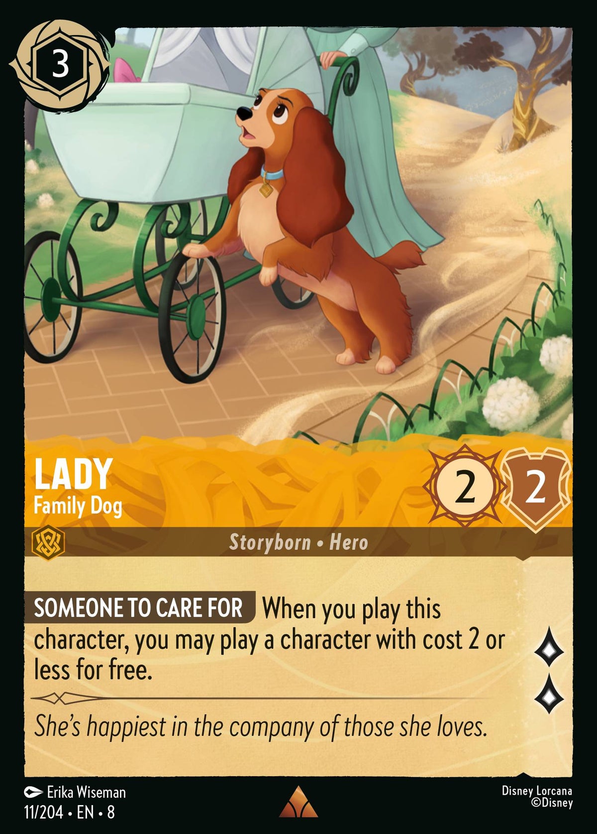 Lady - Family Dog - Rare Lorcana Card