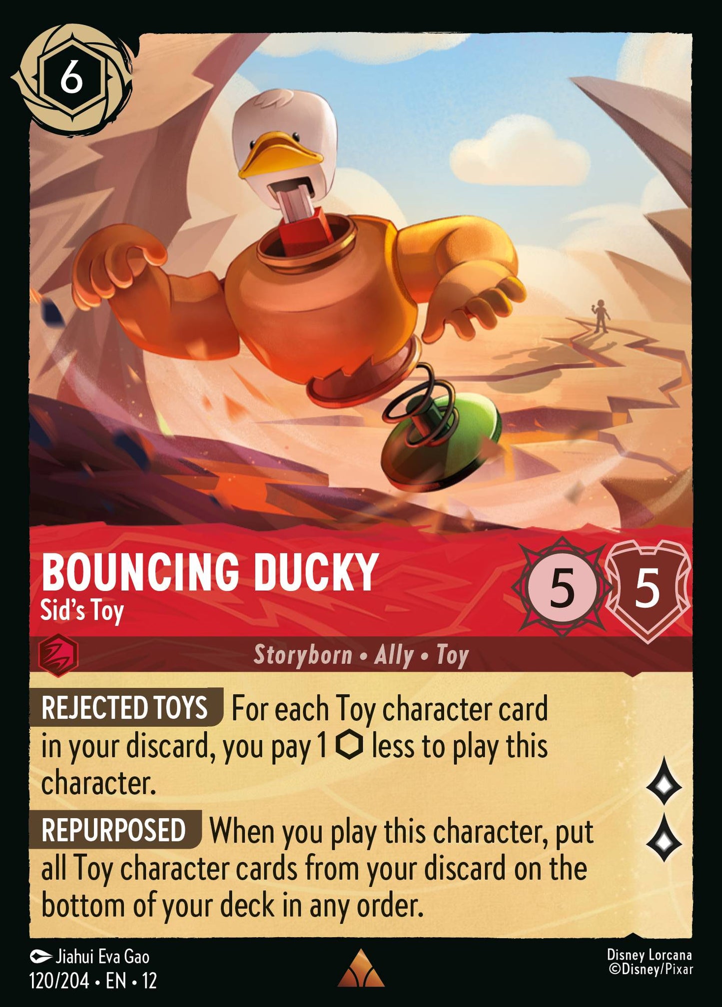 Bouncing Ducky - Sid's Toy - Rare Lorcana Card