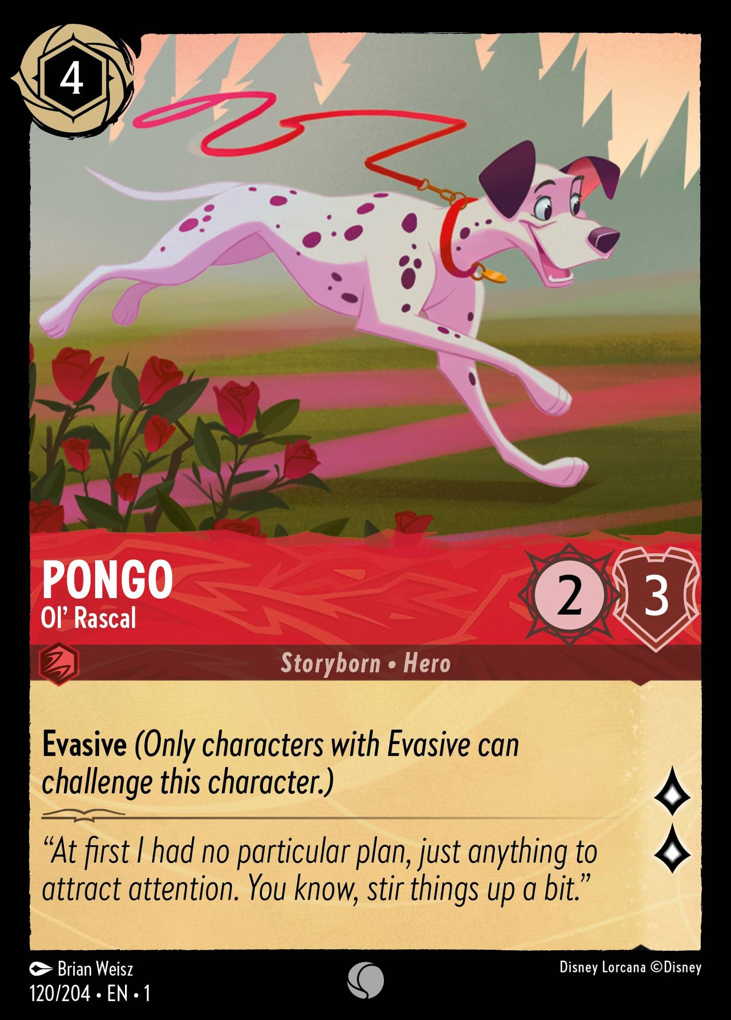 Pongo - Ol' Rascal - Common Lorcana Card