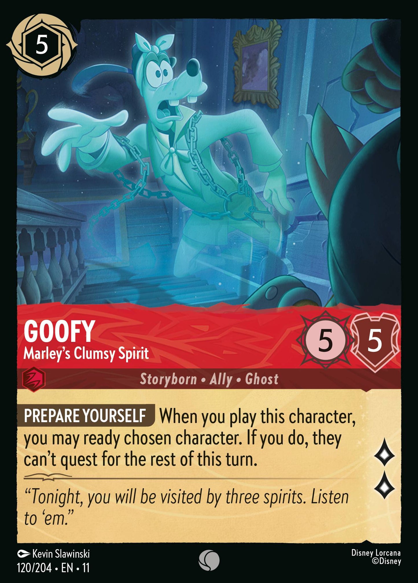 Goofy - Marley's Clumsy Spirit - Common Lorcana Card