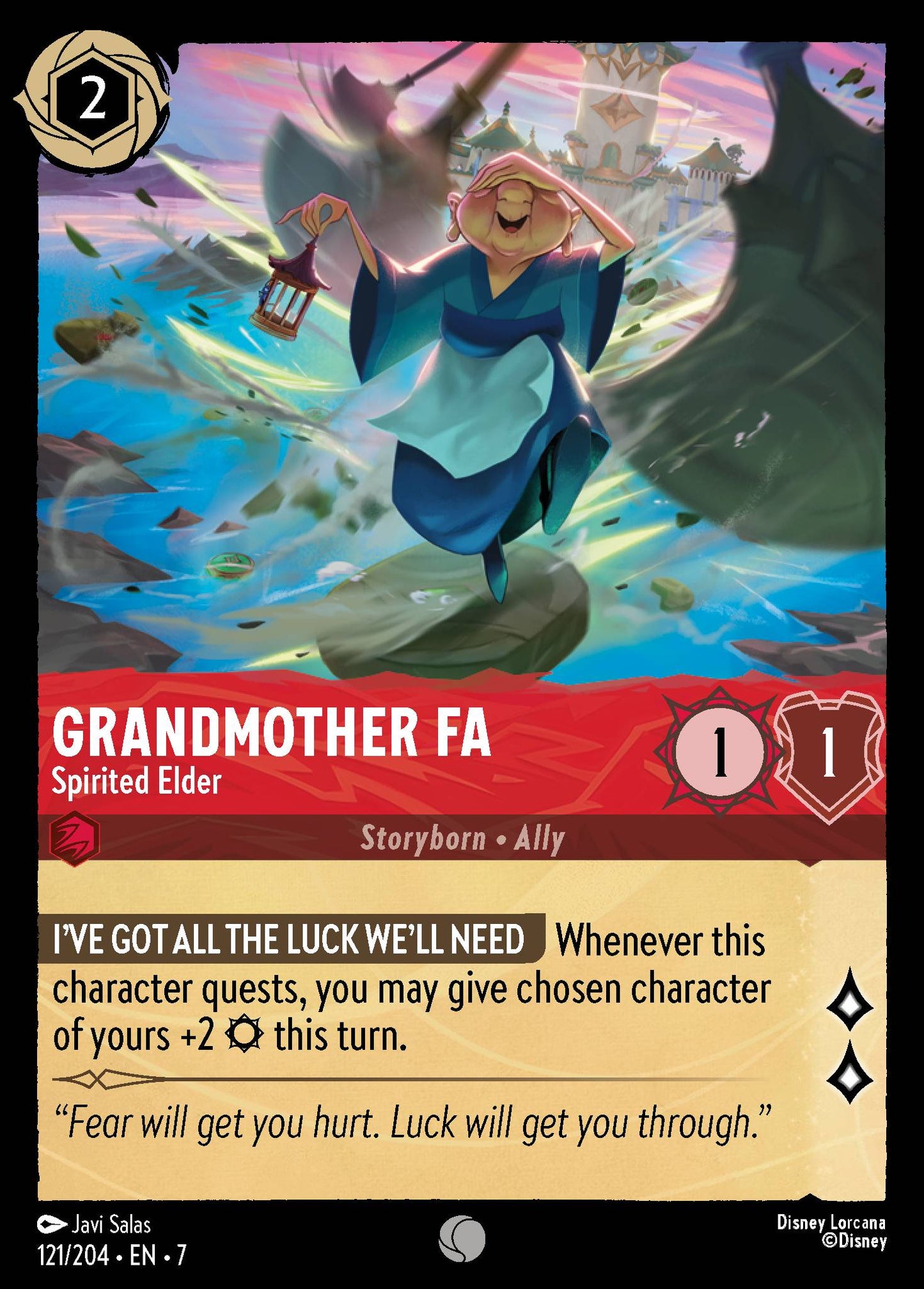 Grandmother Fa - Spirited Elder - Common Lorcana Card