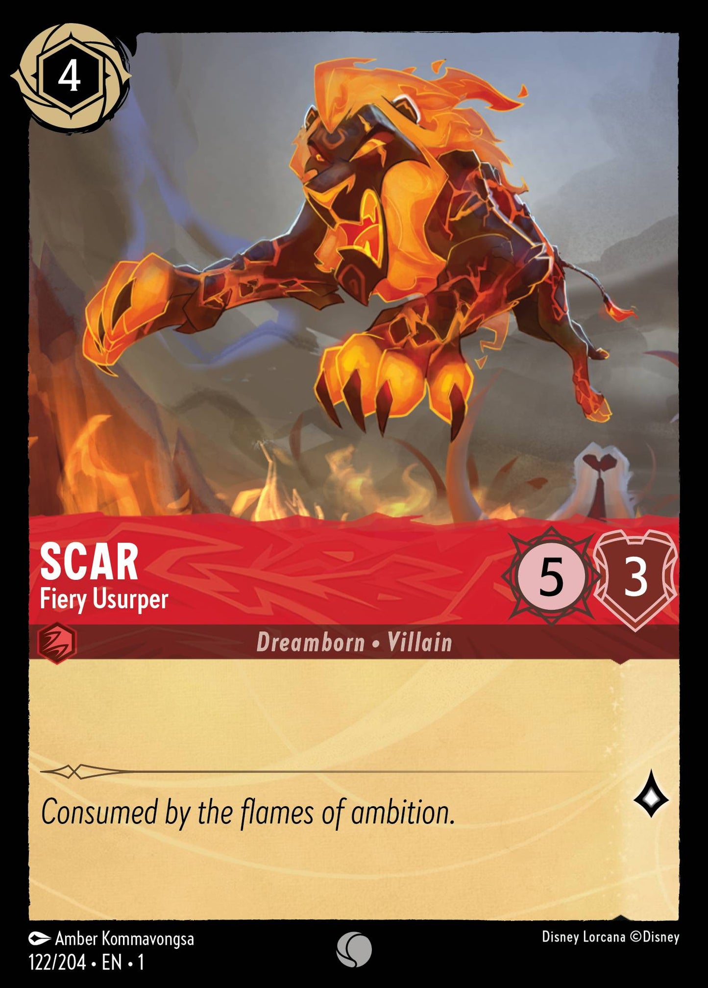 Scar - Fiery Usurper - Common Lorcana Card