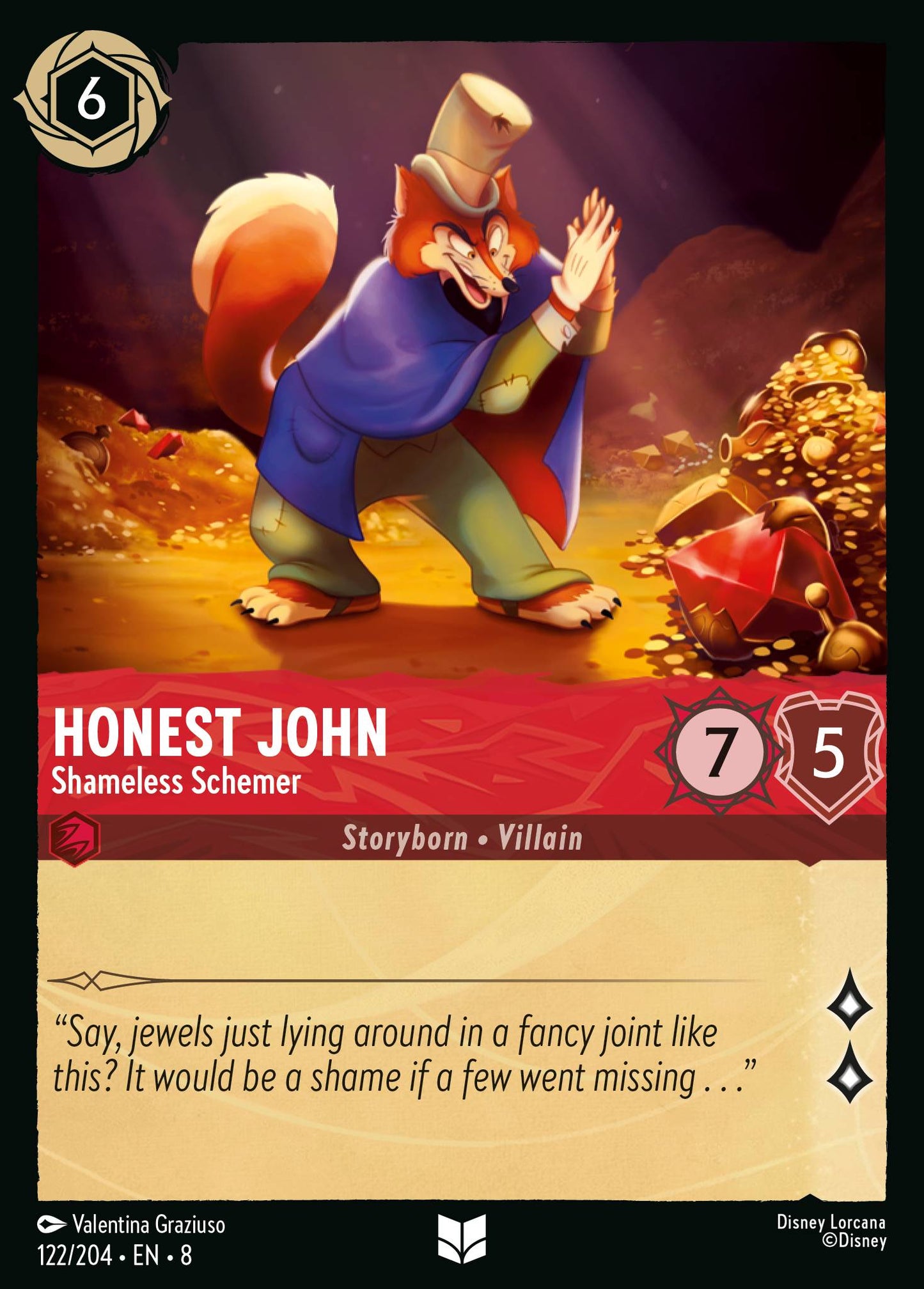 Honest John - Shameless Schemer - Uncommon Lorcana Card
