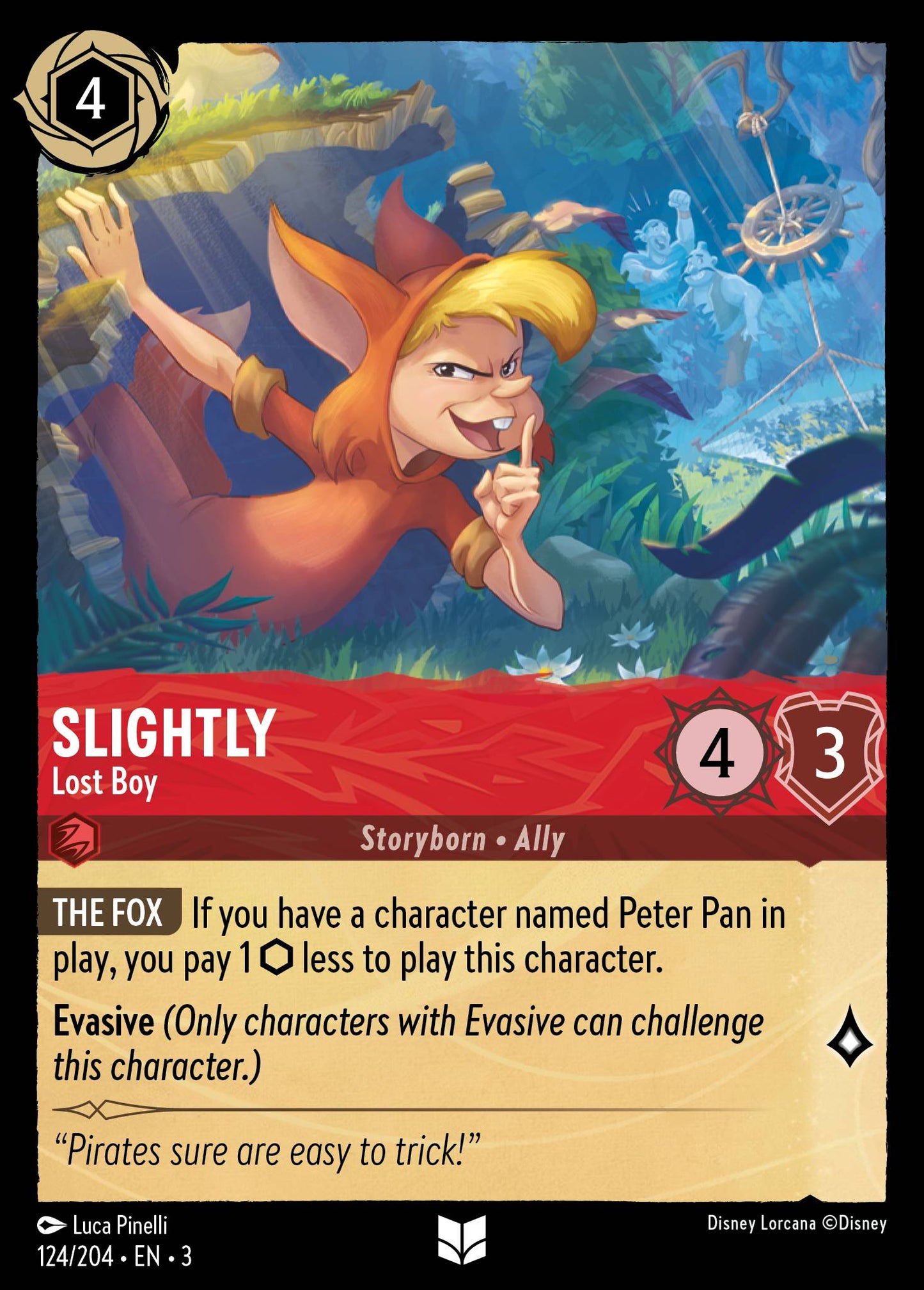 Slightly - Lost Boy - Uncommon Lorcana Card