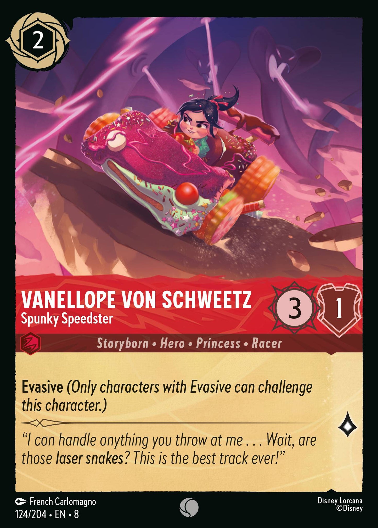 Vanellope Von Schweetz - Spunky Speedster - Common Lorcana Card