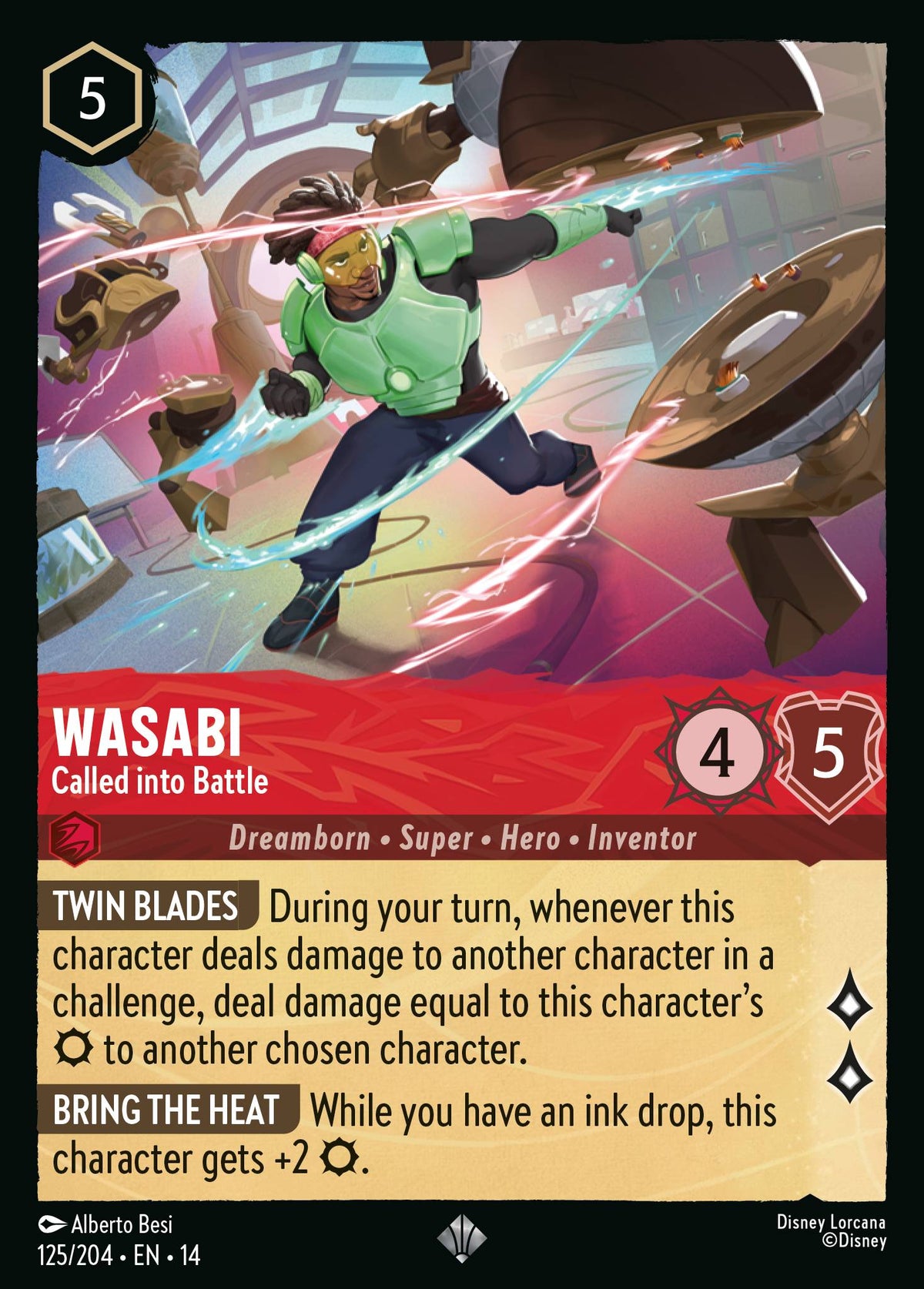 Wasabi - Called into Battle - Super Rare Lorcana Card