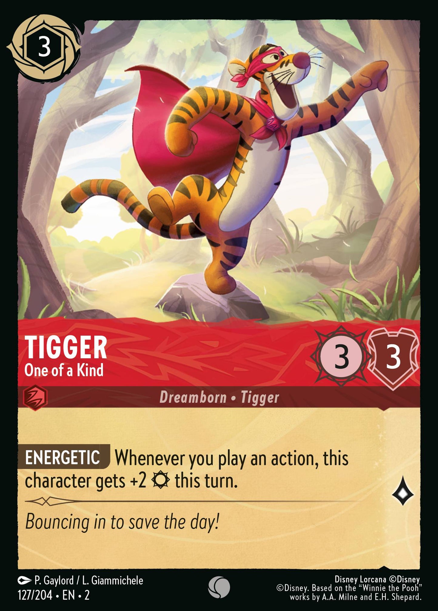 Tigger - One of a Kind - Common Lorcana Card