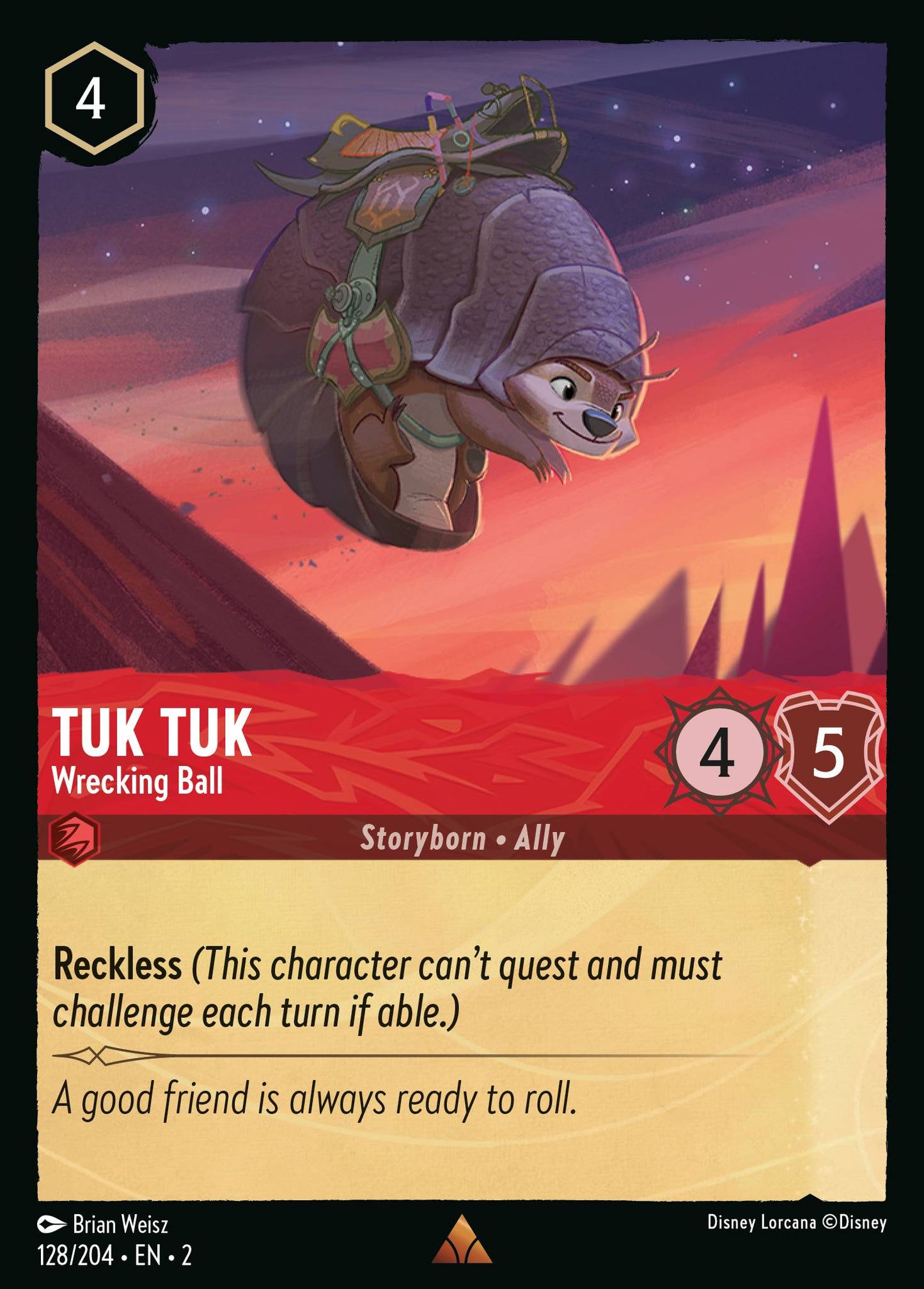 Tuk Tuk - Wrecking Ball - Rare Lorcana Card