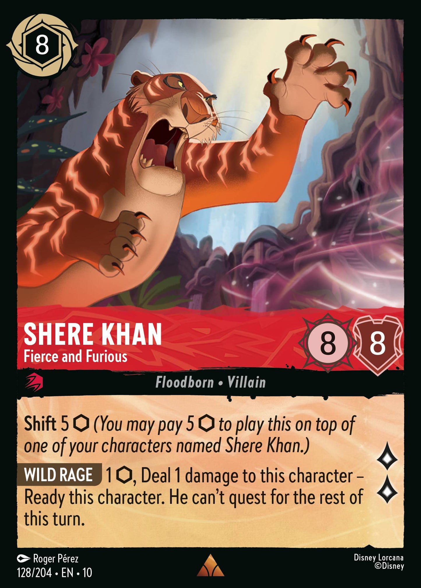 Shere Khan - Fierce and Furious - Rare Lorcana Card