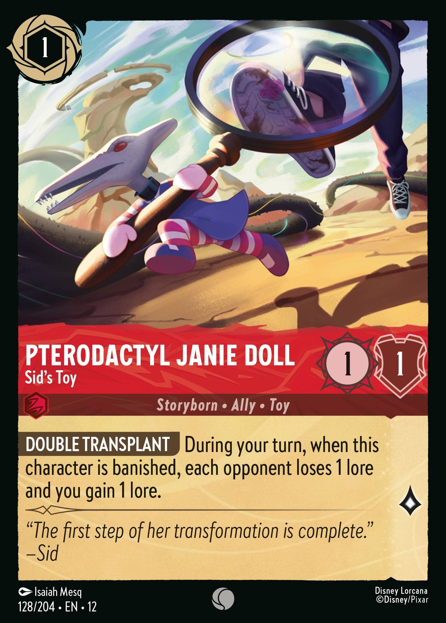 Pterodactyl Janie Doll - Sid's Toy - Common Lorcana Card