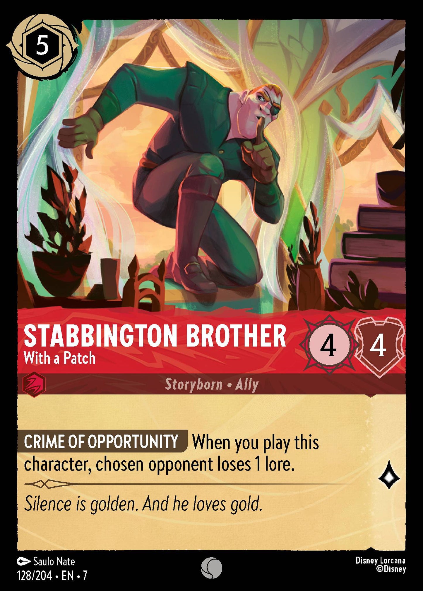 Stabbington Brother - With a Patch - Common Lorcana Card