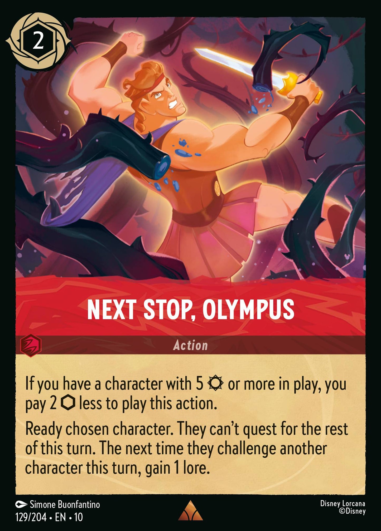 Next Stop, Olympus - Rare Lorcana Card
