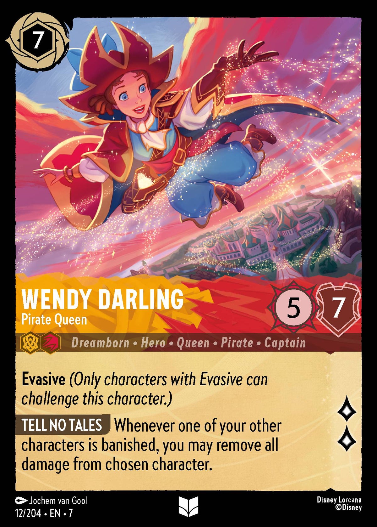 Wendy Darling - Pirate Queen - Uncommon Lorcana Card