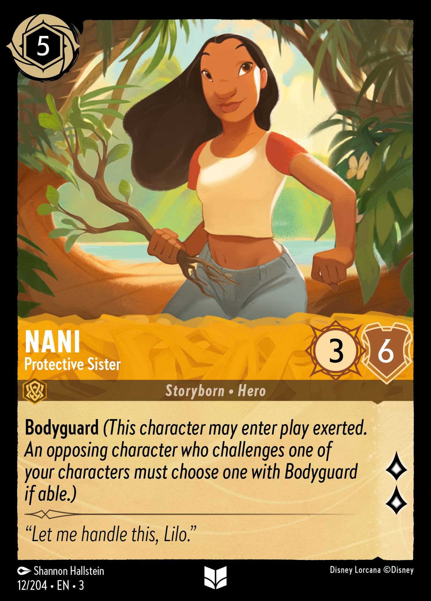 Nani - Protective Sister - Disney Lorcana Card