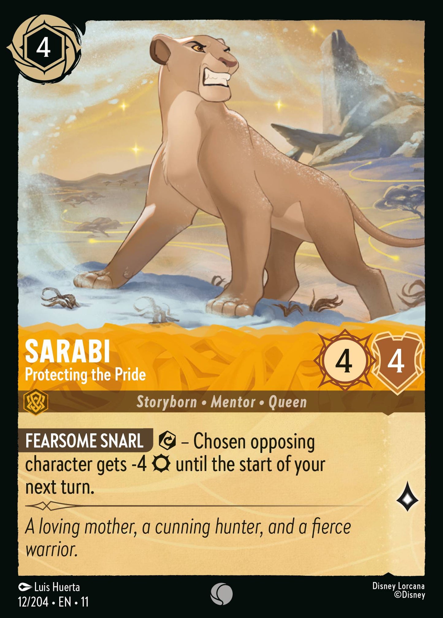 Sarabi - Protecting the Pride - Common Lorcana Card