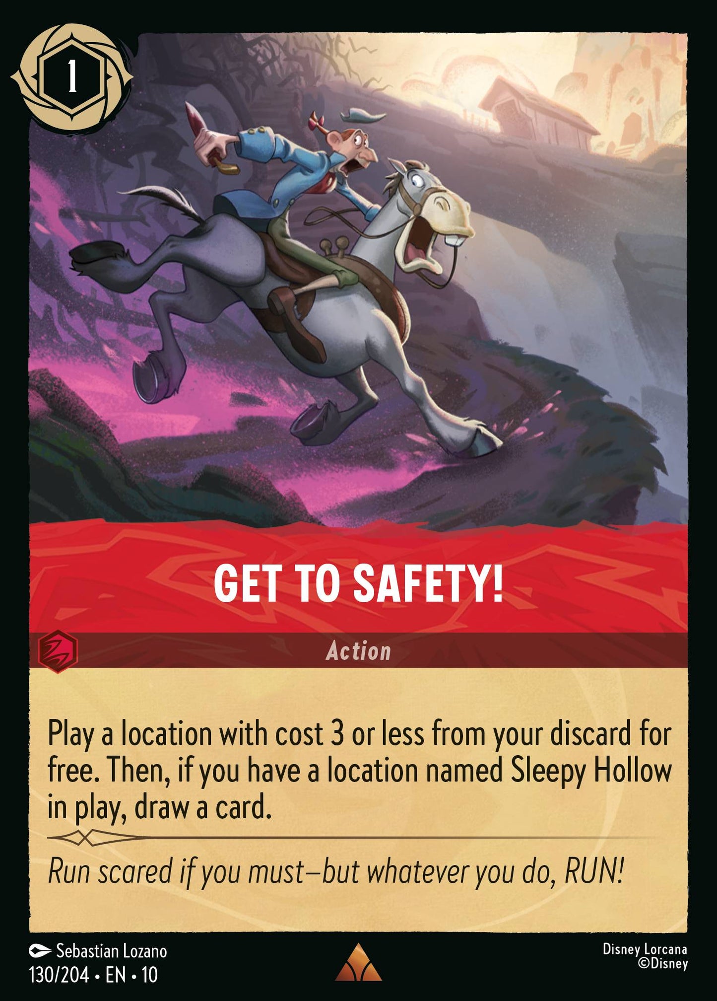 Get to Safety! - Rare Lorcana Card