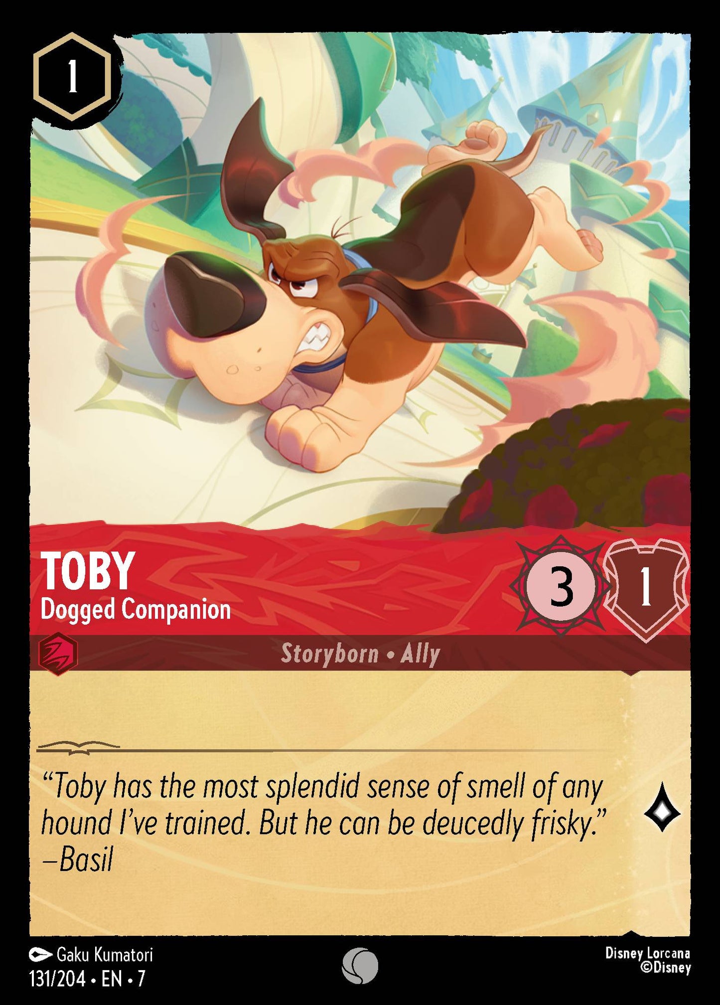 Toby - Dogged Companion - Common Lorcana Card